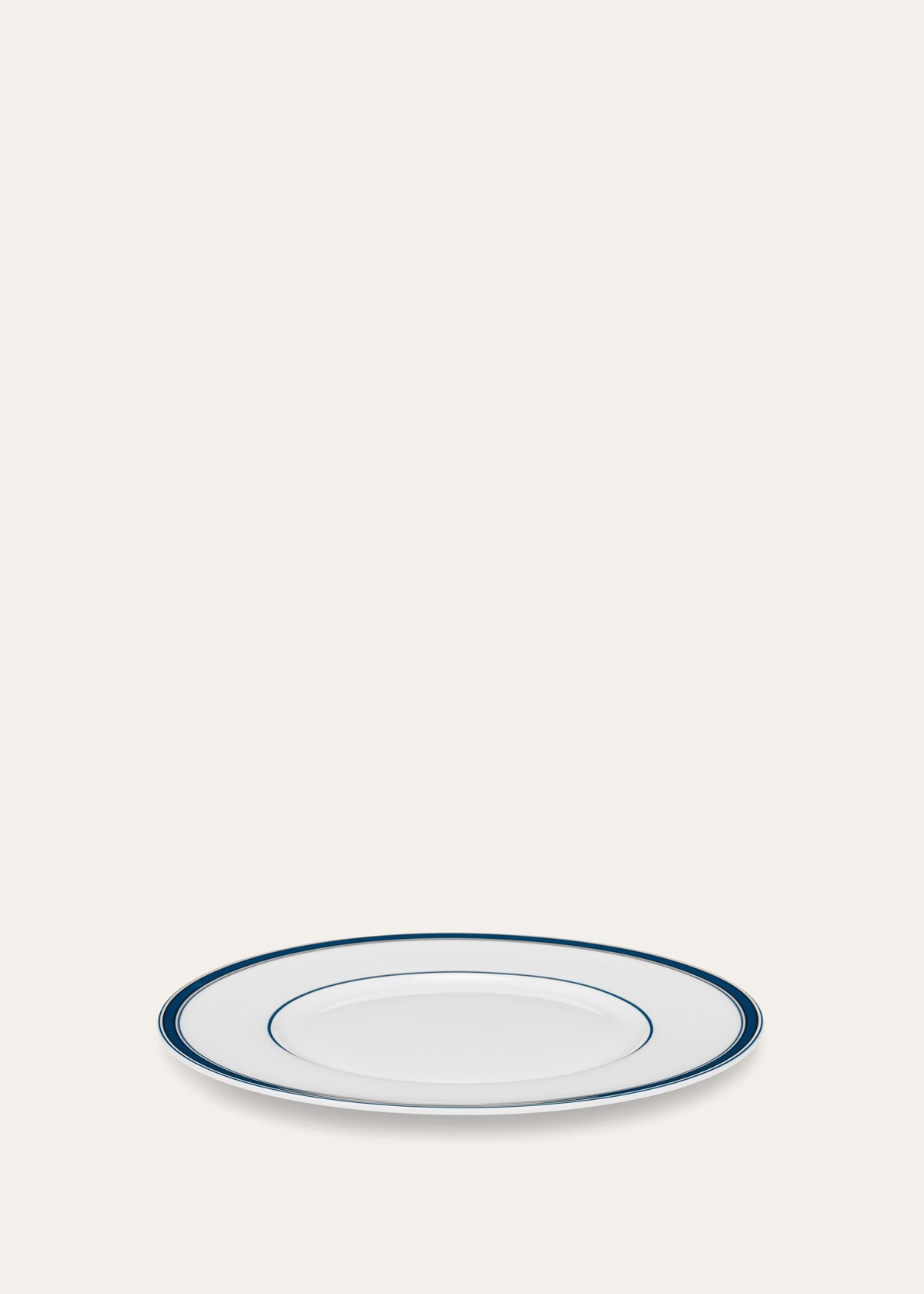 Suitcase Stripe Border Dinner Plate - Marinier Blue Stripe