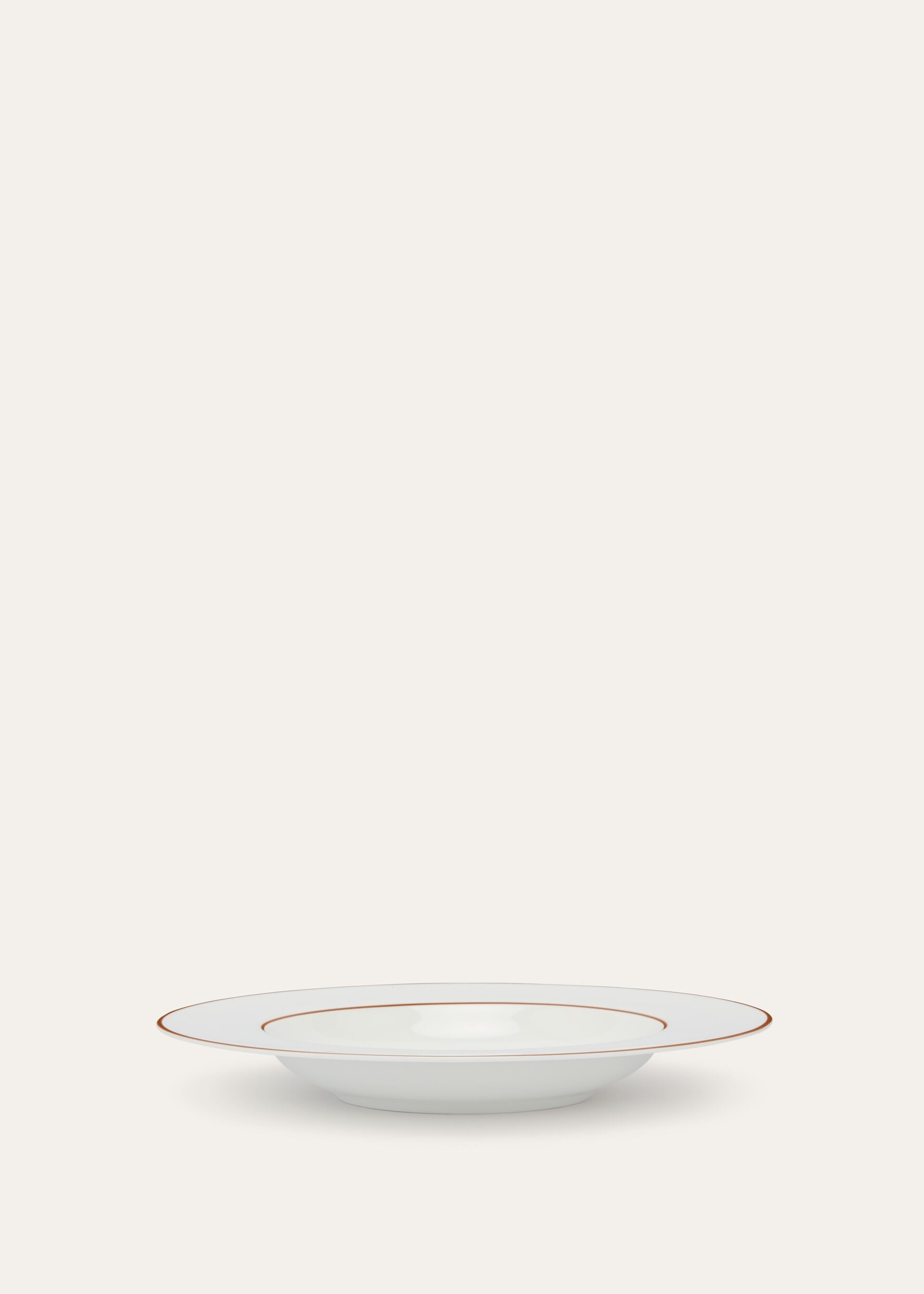 Suitcase Stripe Plain Soup Plate - Kummel Striped