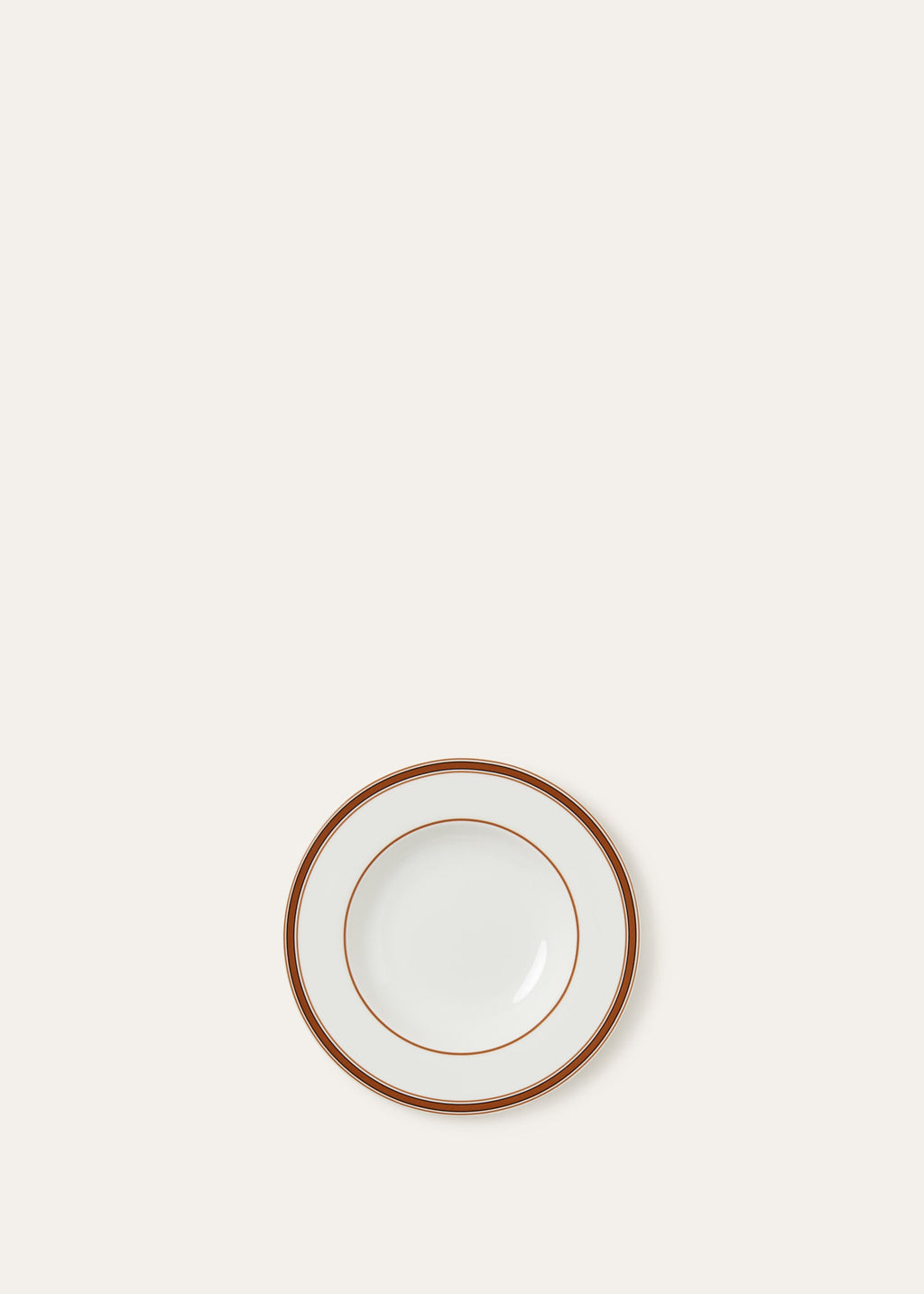 Suitcase Stripe Plain Soup Plate - Kummel Striped