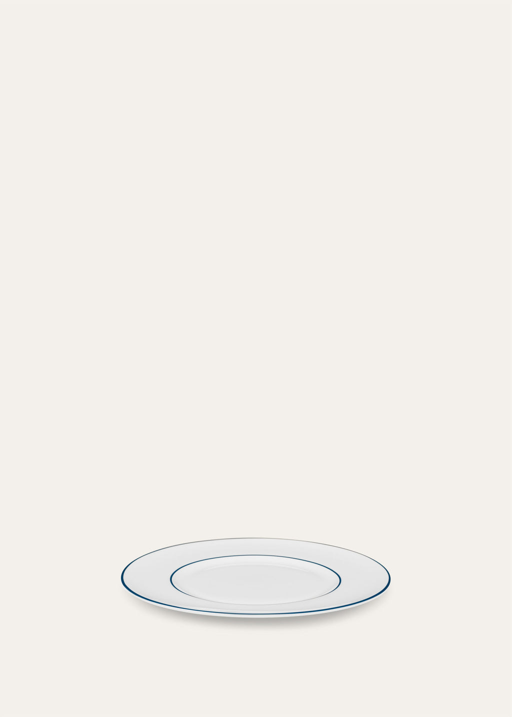 Suitcase Stripe Plain Dessert Plate - Marinier Blue Stripe