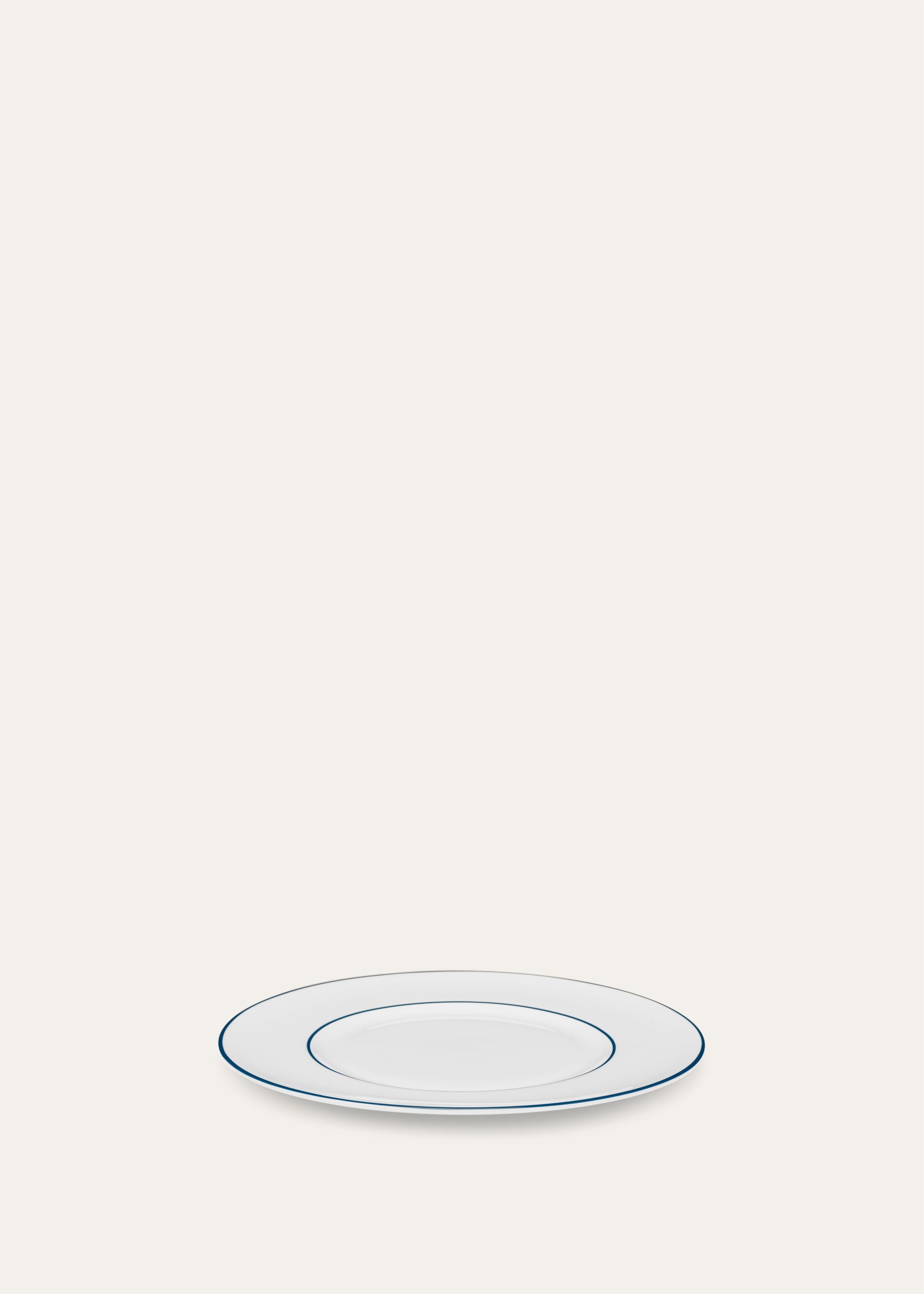 Suitcase Stripe Plain Dessert Plate - Marinier Blue Stripe