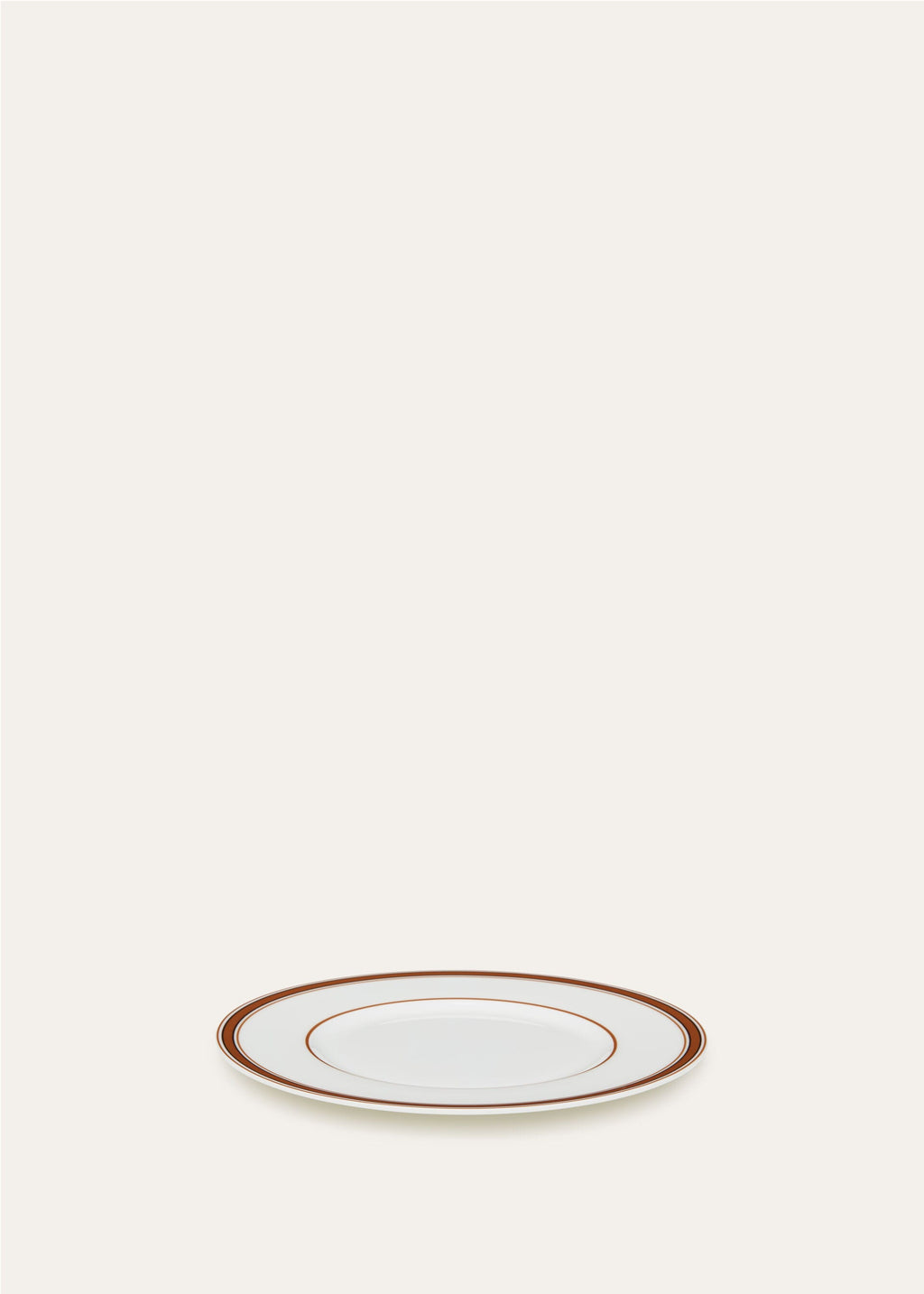 Suitcase Stripe Border Dessert Plate - Kummel Striped