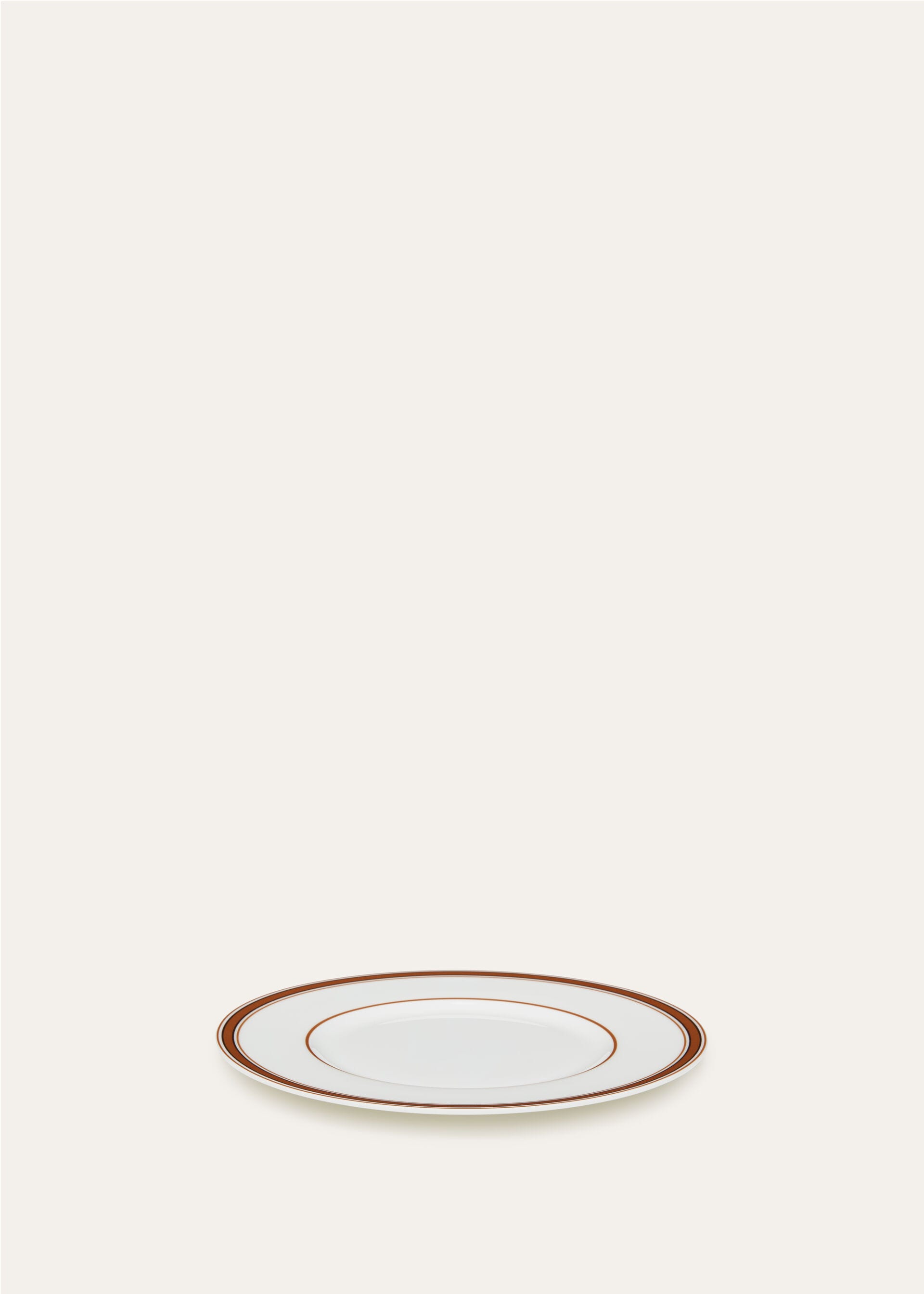 Suitcase Stripe Border Dessert Plate - Kummel Striped