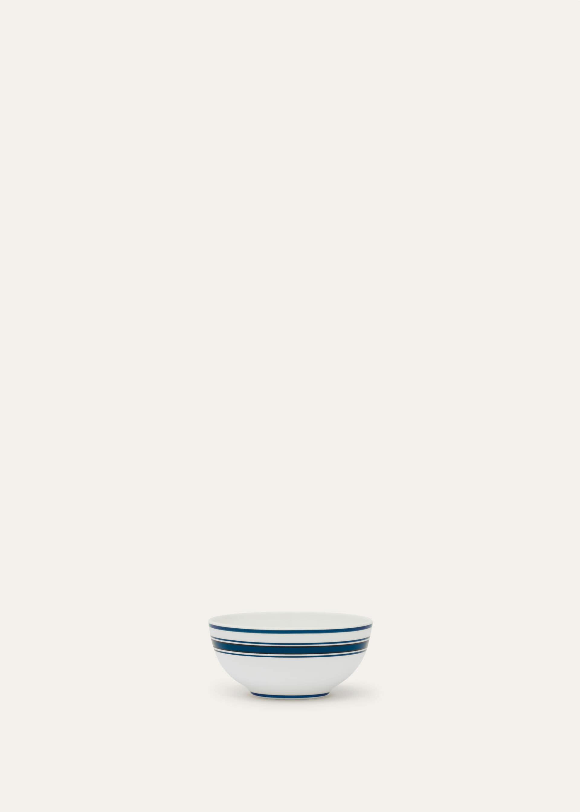 Suitcase Stripe Border Small Bowl - Marinier Blue Stripe