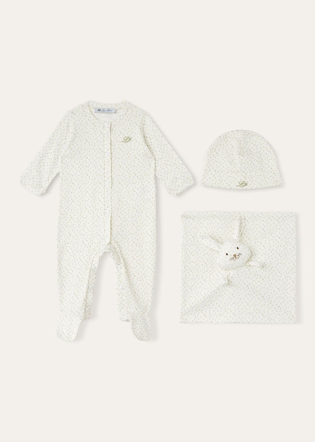 Baby Little Numbers Gift Set - Fancy White/Sagerbrush Leaves
