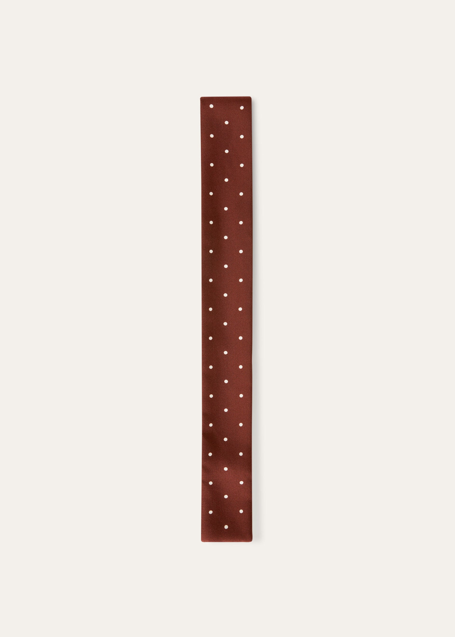 Pois Tie Band - Deep Bordeaux/White