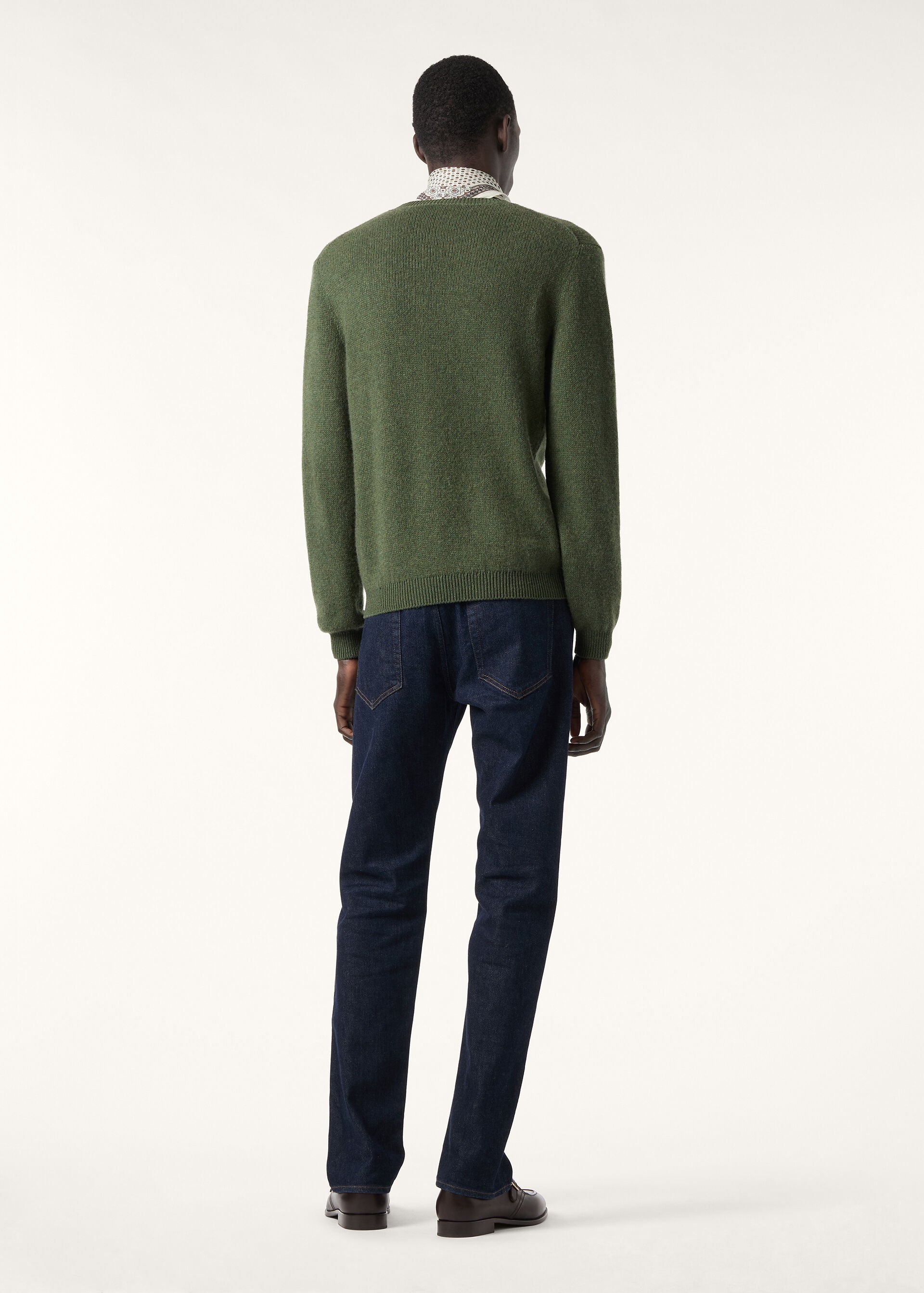 Fobello Crewneck - Green Kelp Melange