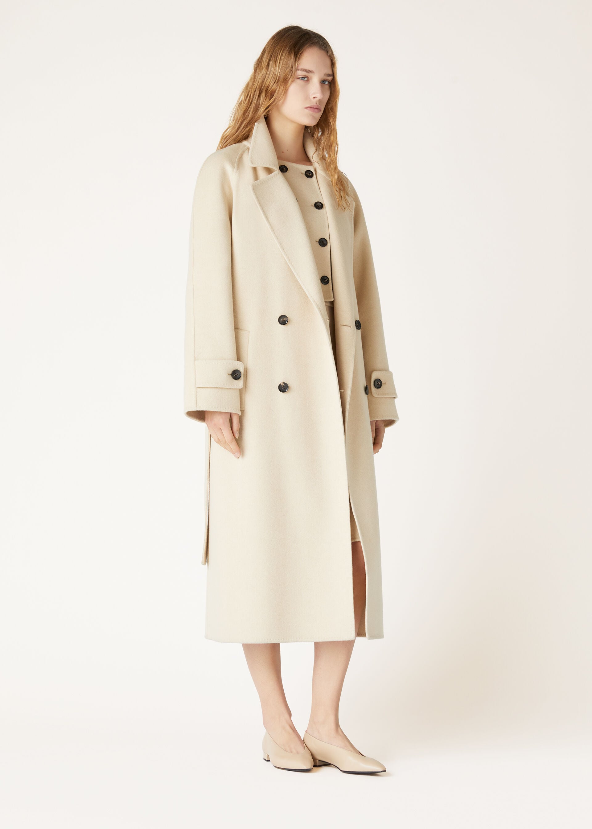 Foster Coat - Creamy Cashmere Melange