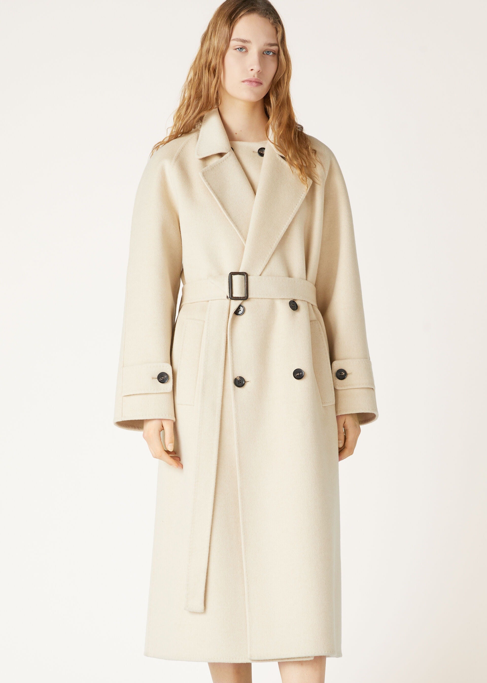 Foster Coat - Creamy Cashmere Melange