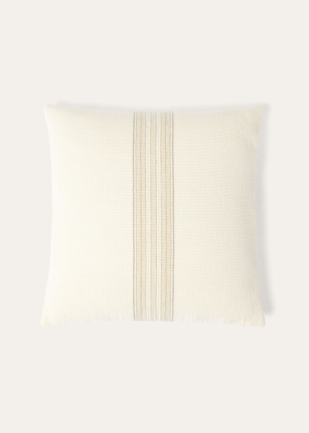 Suitcase Stripe Pillow - Nougat/Ancient Paper/Cord Melange/White
