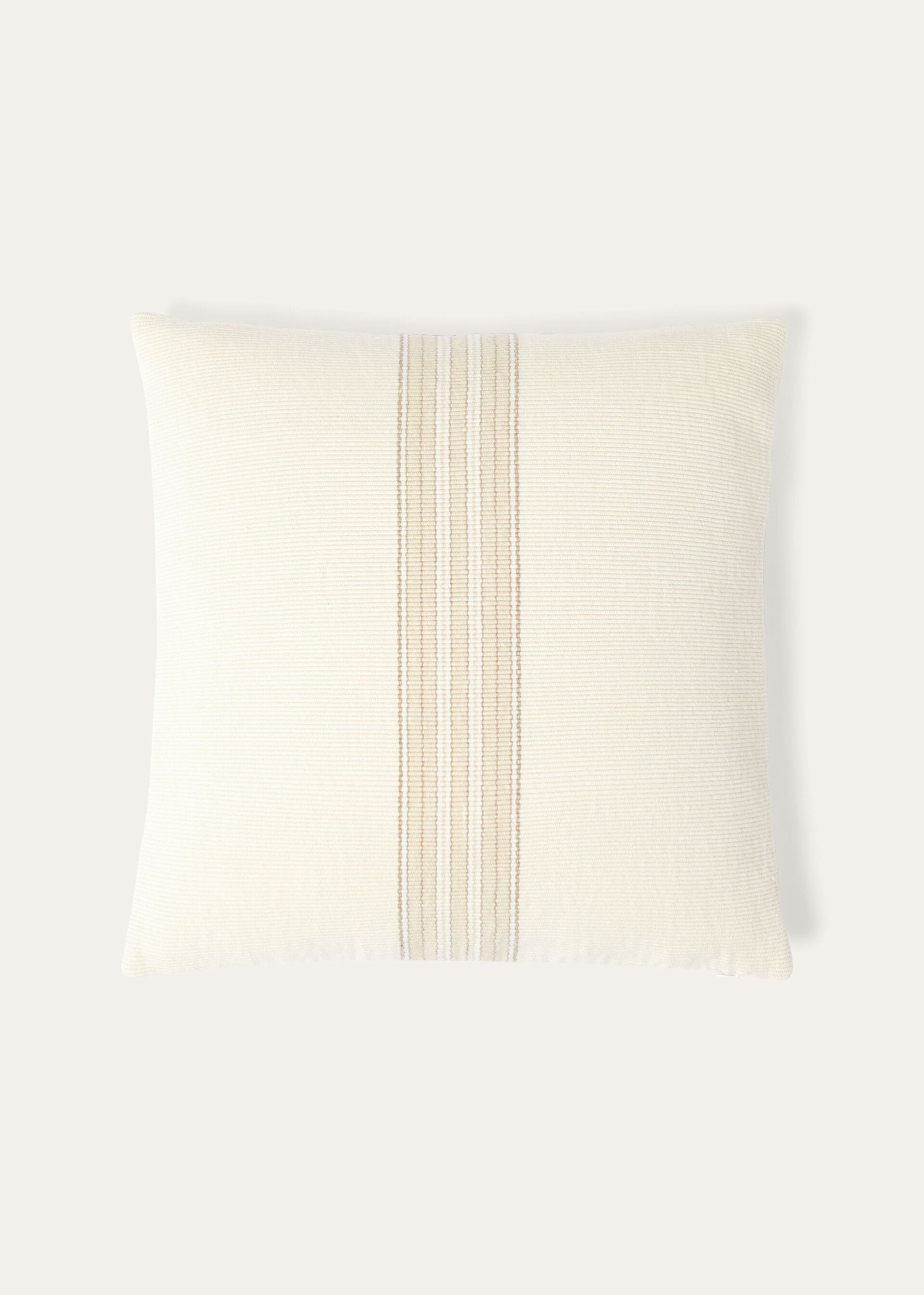 Suitcase Stripe Pillow - Nougat/Ancient Paper/Cord Melange/White