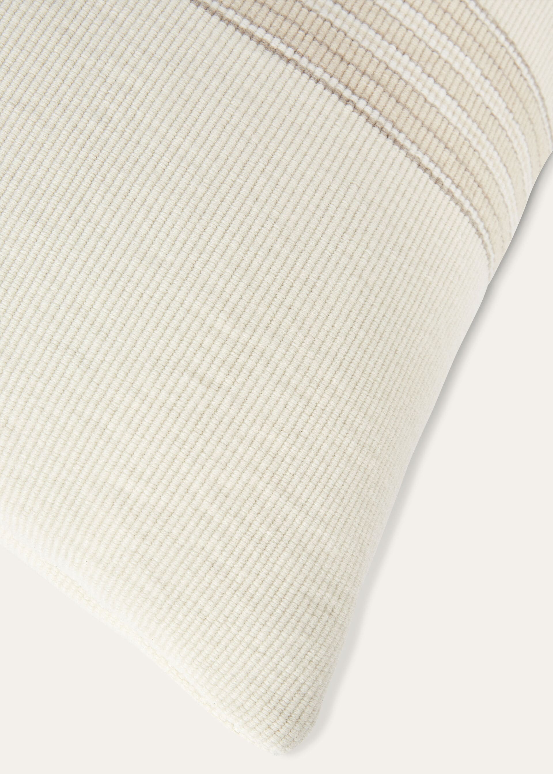 Suitcase Stripe Pillow - Nougat/Ancient Paper/Cord Melange/White