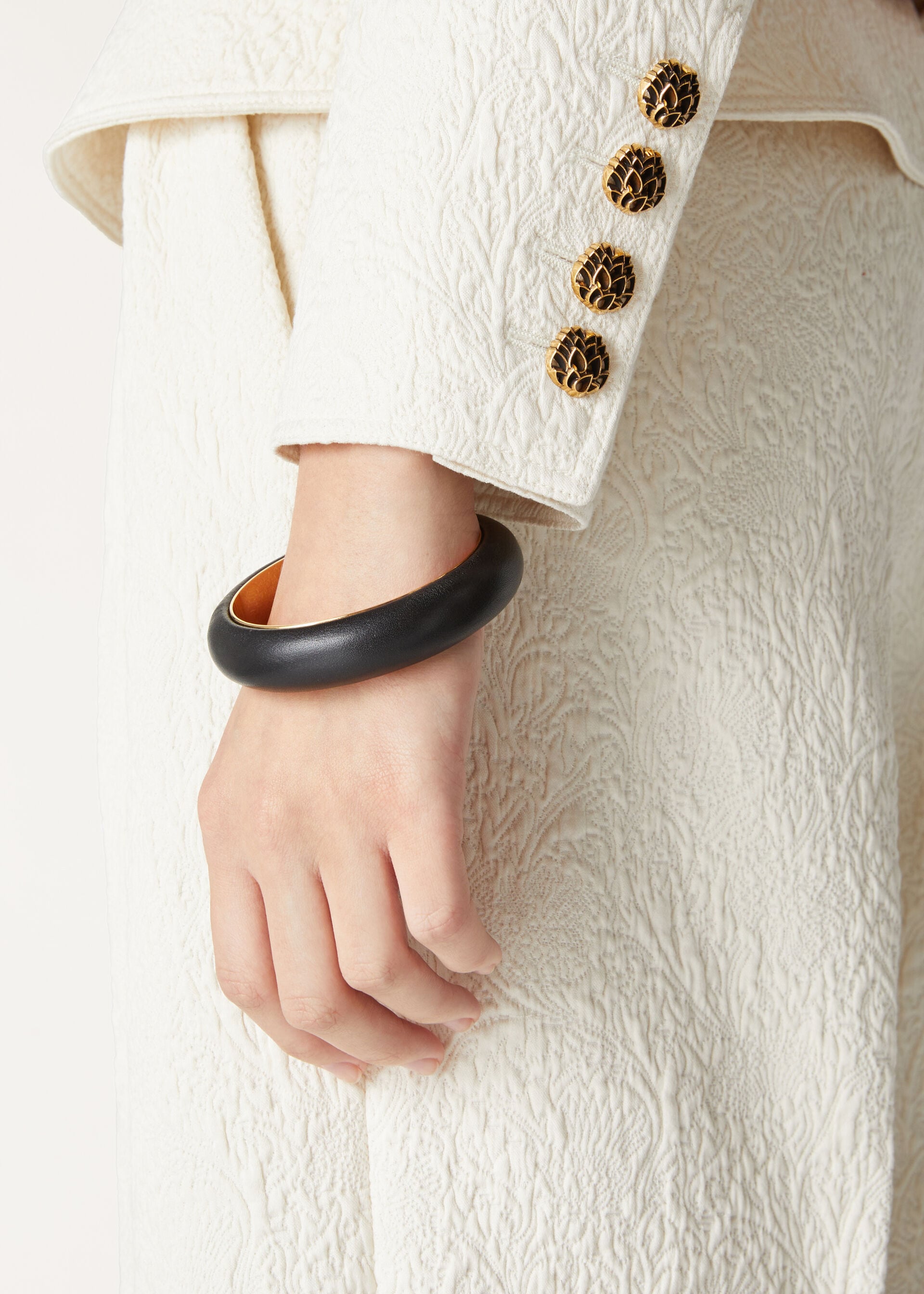 Duo Bangle Bracelet - Black/Jewel Sun Gold