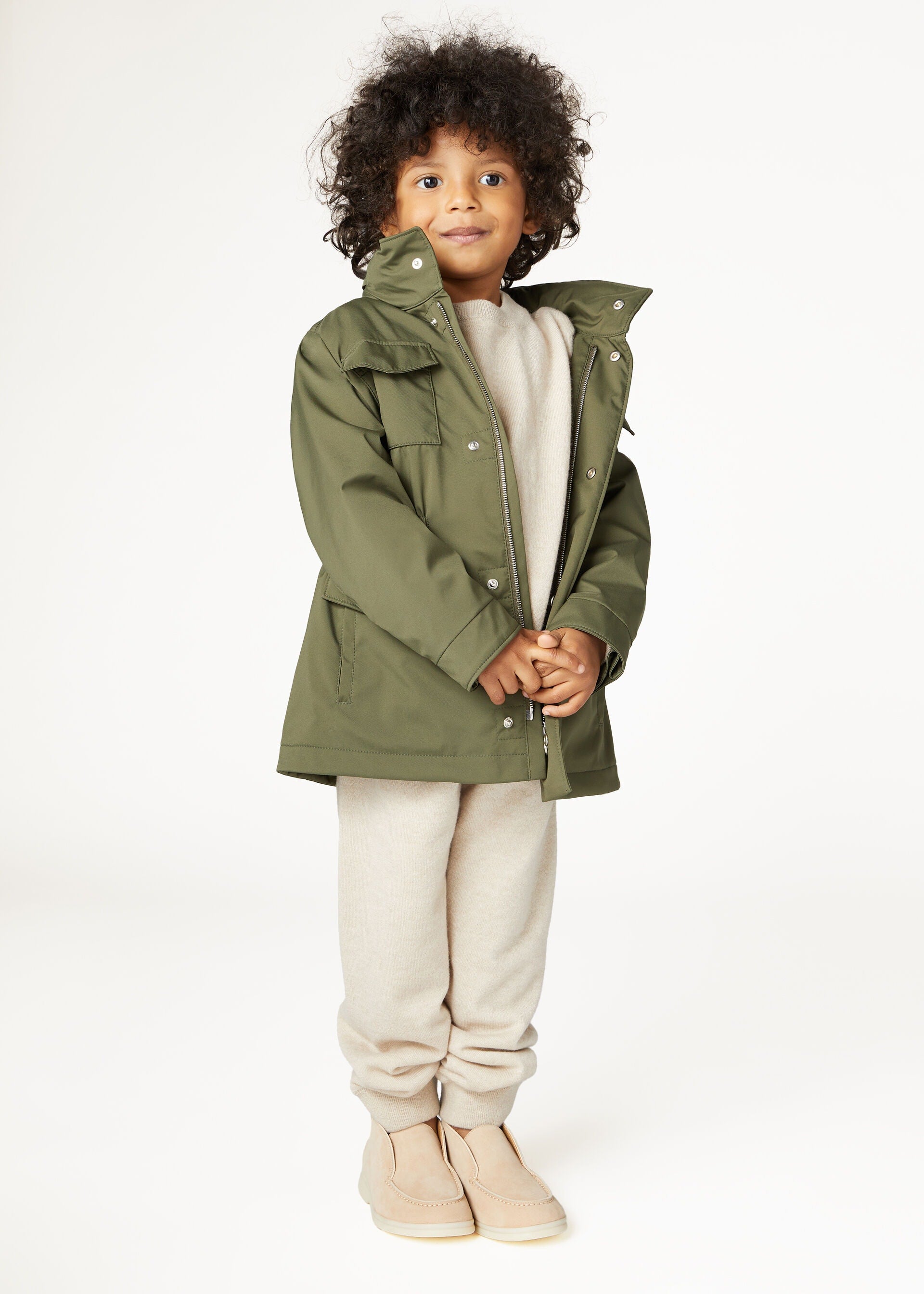 Kid's Duo Crewneck - Natural Suitcase/Nougat