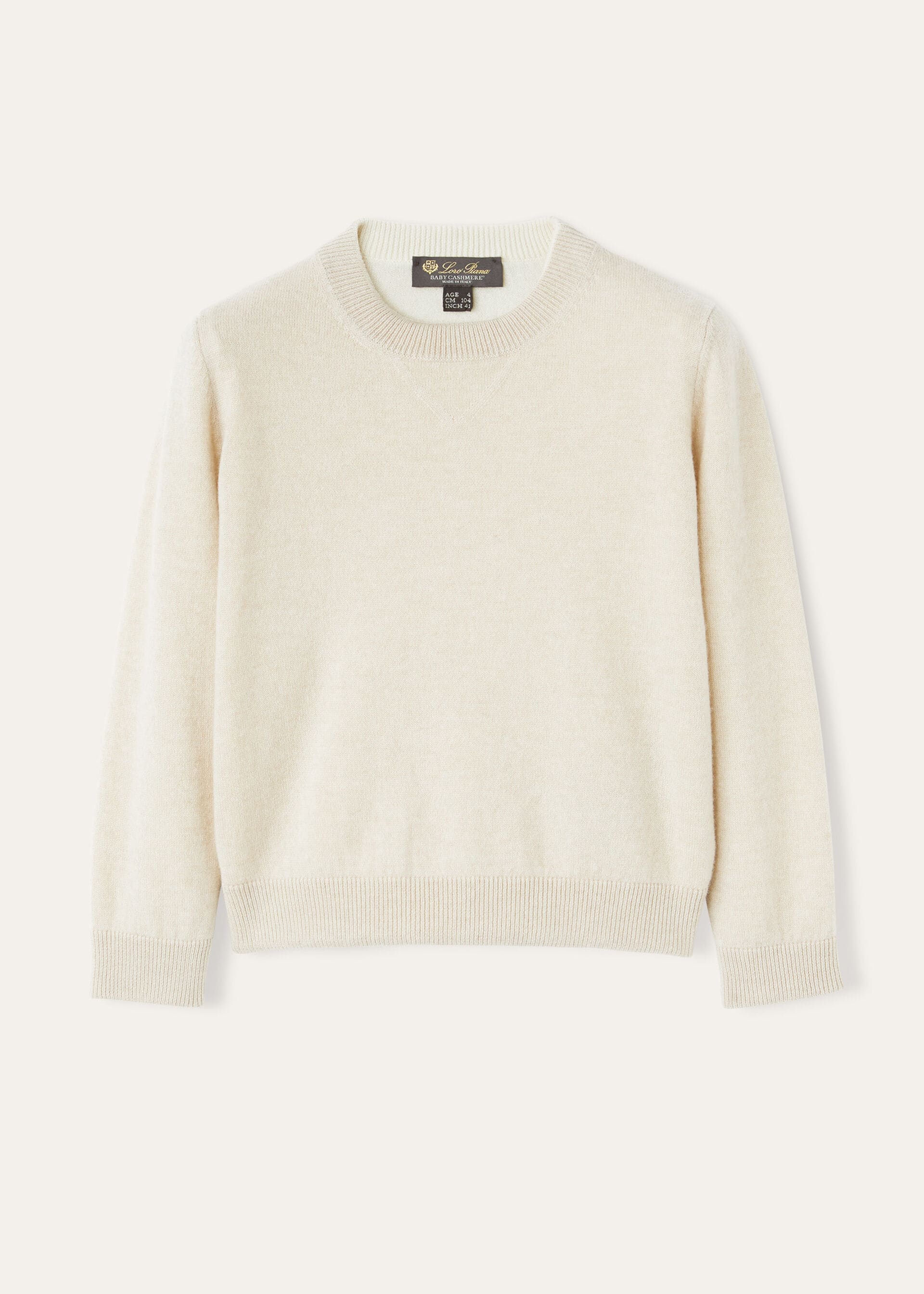 Kid's Duo Crewneck - Natural Suitcase/Nougat