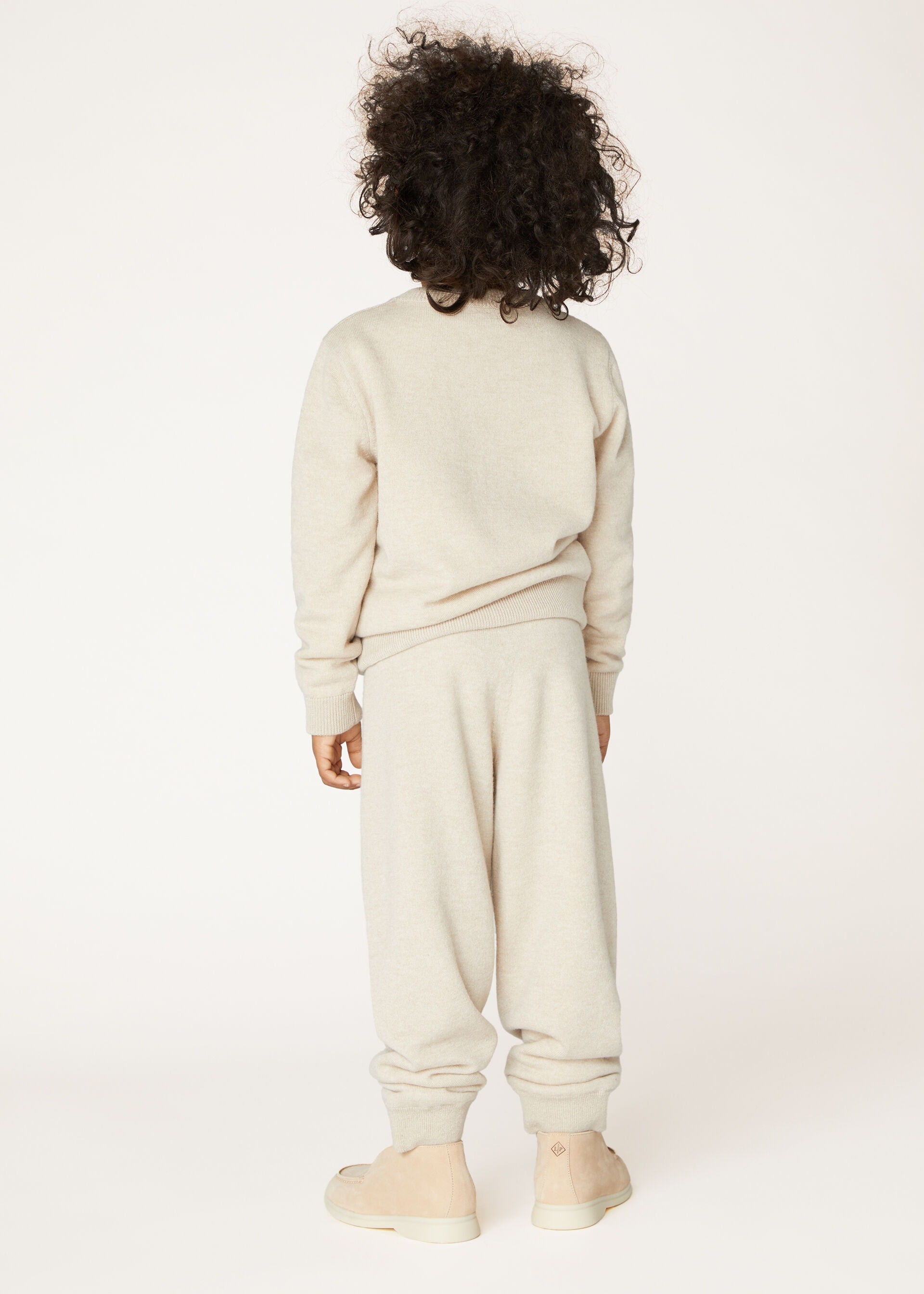 Kid's Duo Crewneck - Natural Suitcase/Nougat