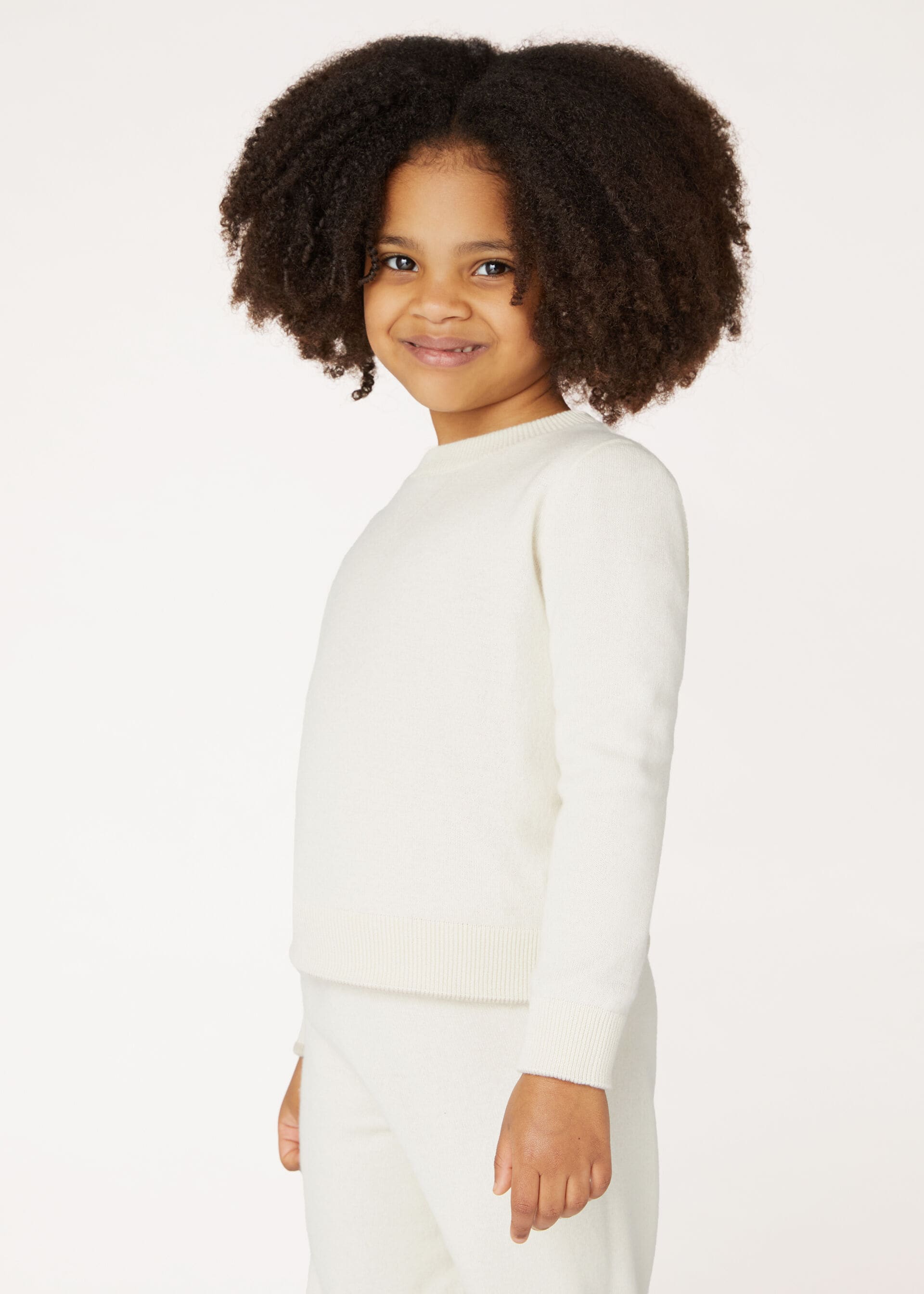Kid's Duo Crewneck - Natural Suitcase/Nougat
