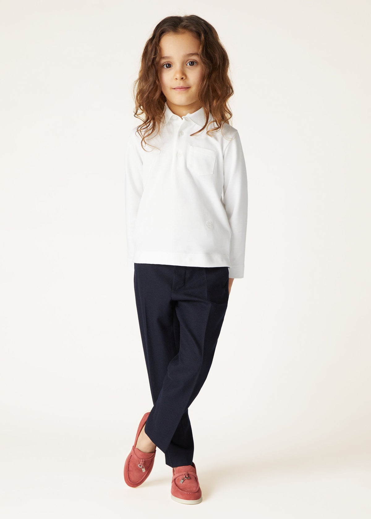 Kid's My-T Polo - Optical White