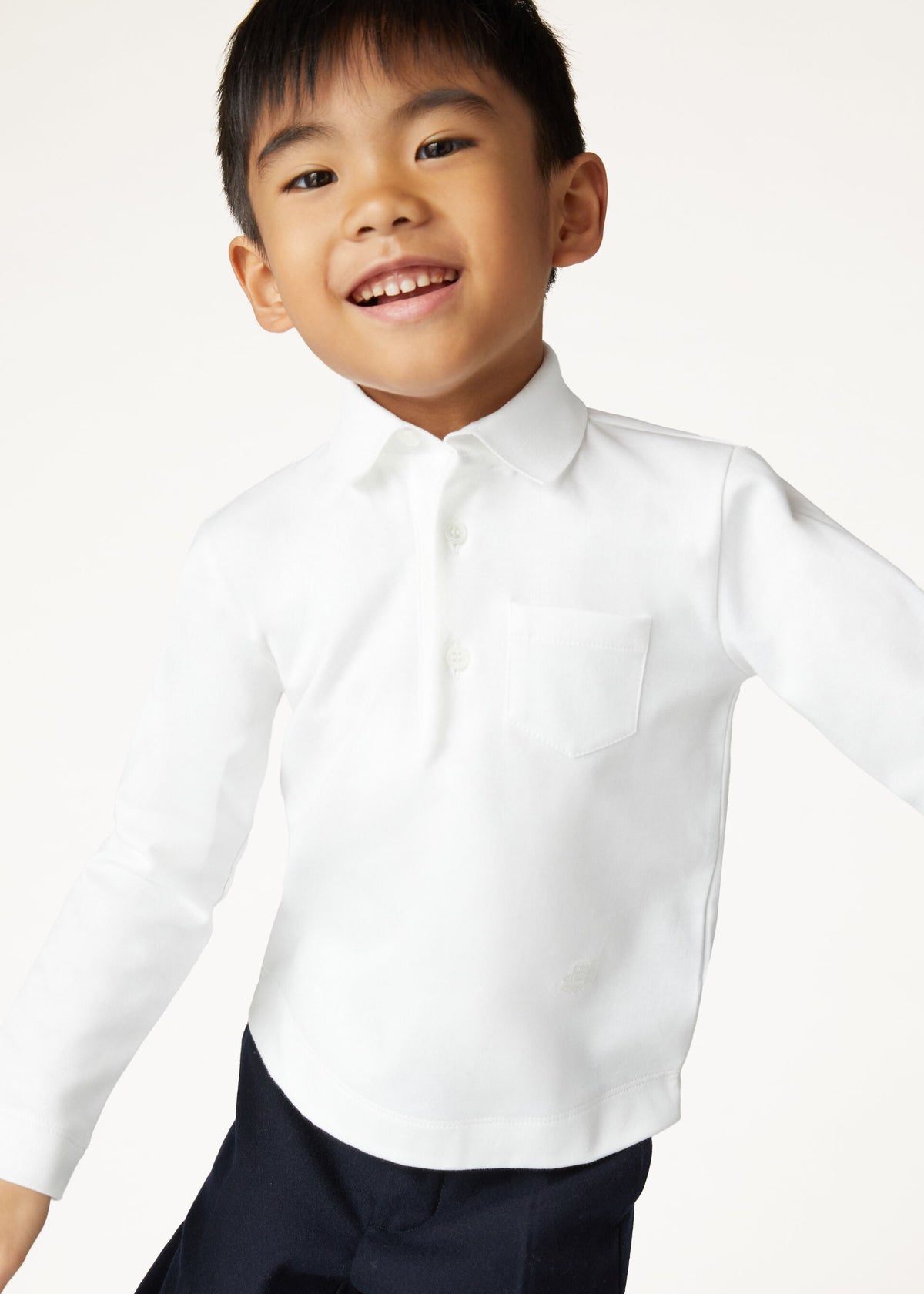 Kid's My-T Polo - Optical White