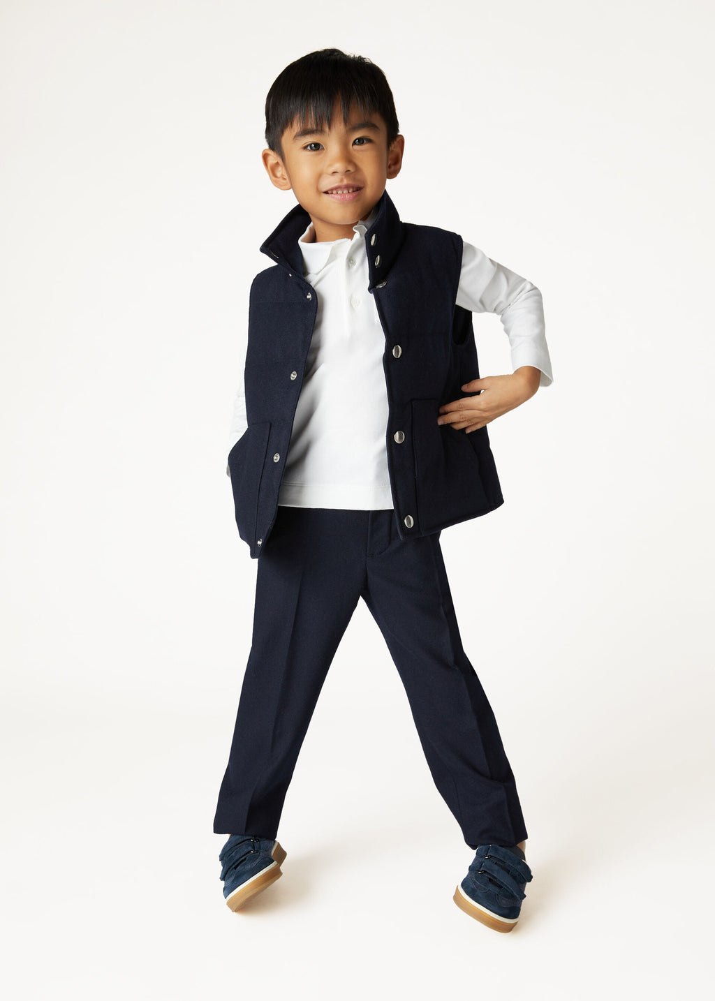 Kid's My-T Polo - Optical White