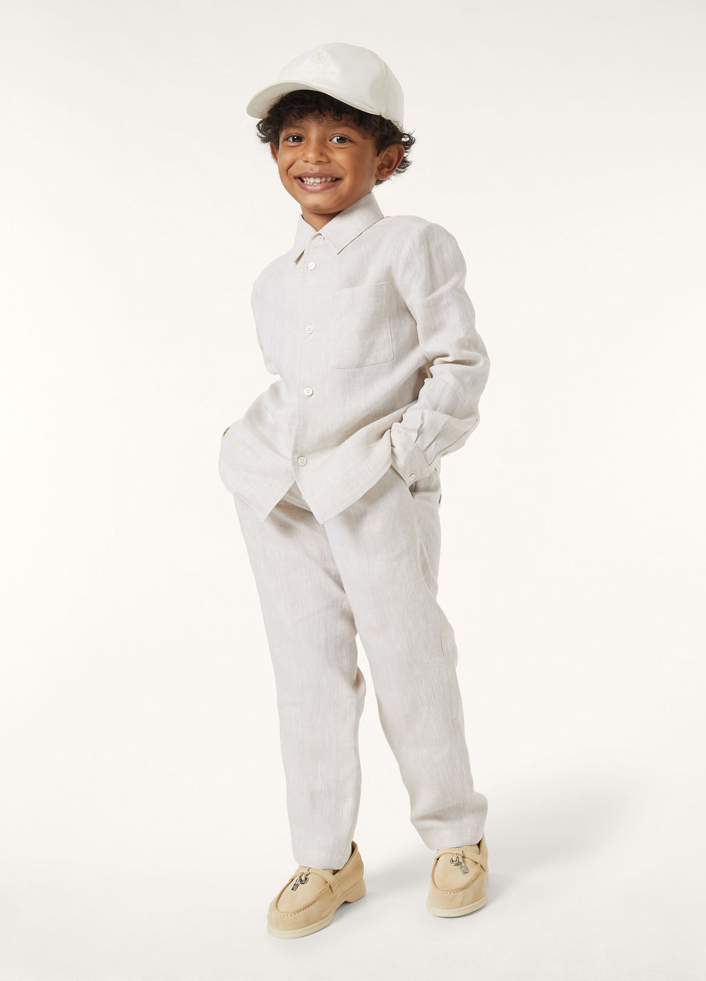 Kid's André Shirt - Pelican Gray