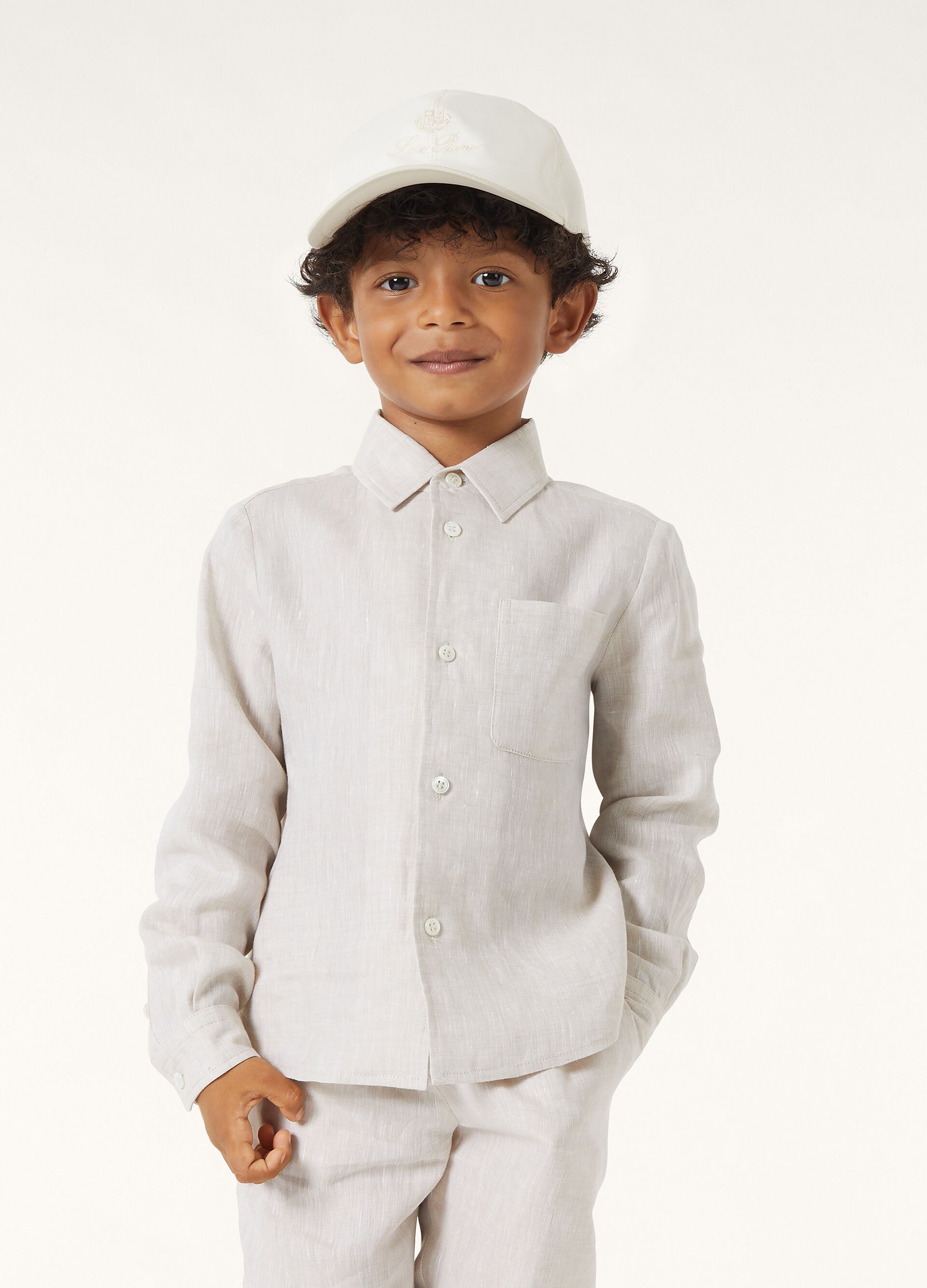 Kid's André Shirt - Pelican Gray