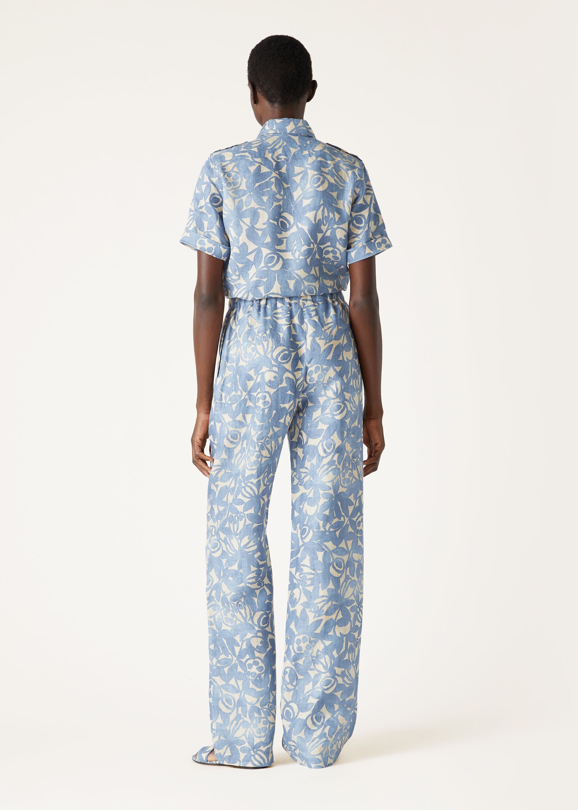Annalisa Shirt - BEAU BLUE+CREAMED HONEY