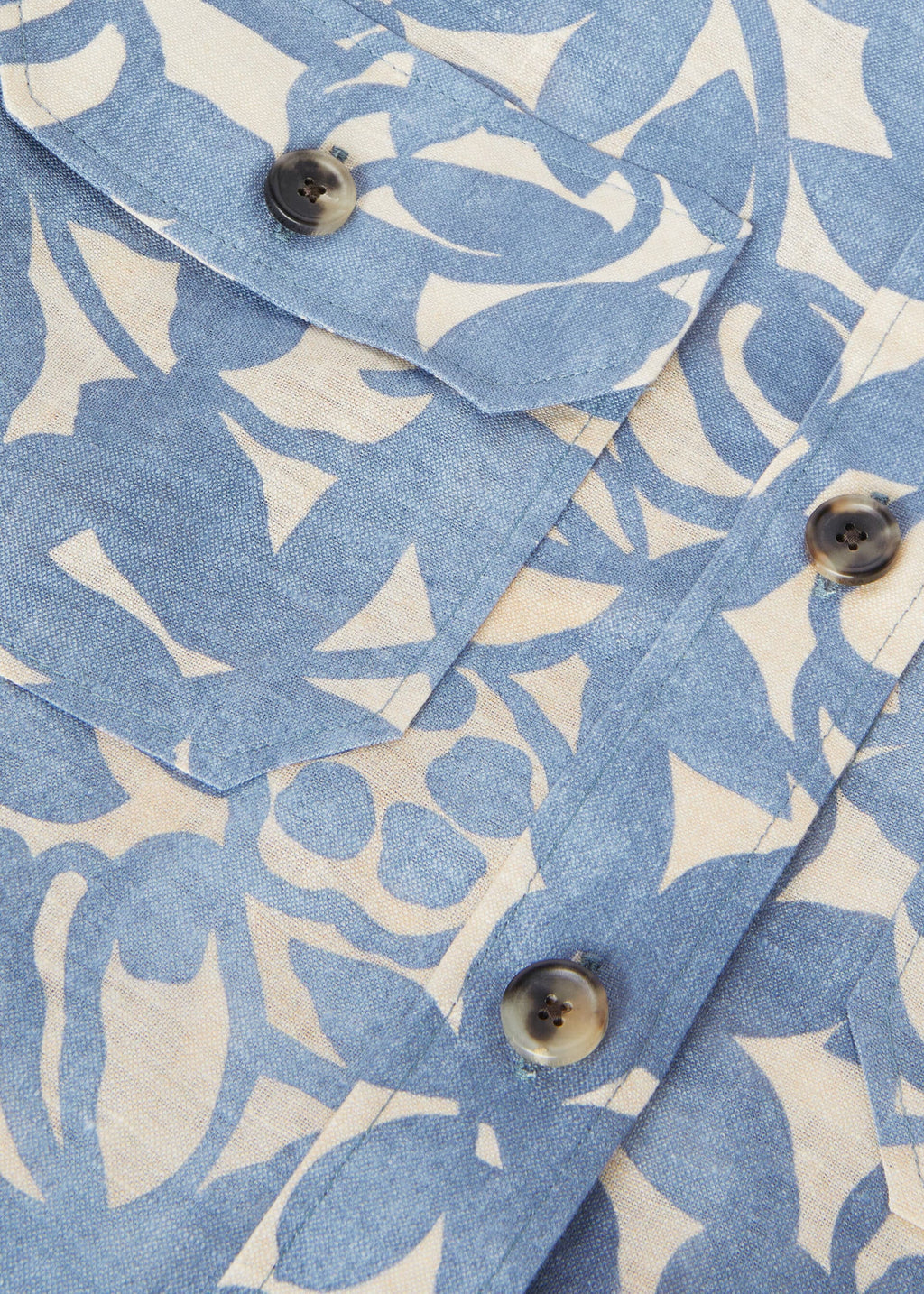 Annalisa Shirt - BEAU BLUE+CREAMED HONEY
