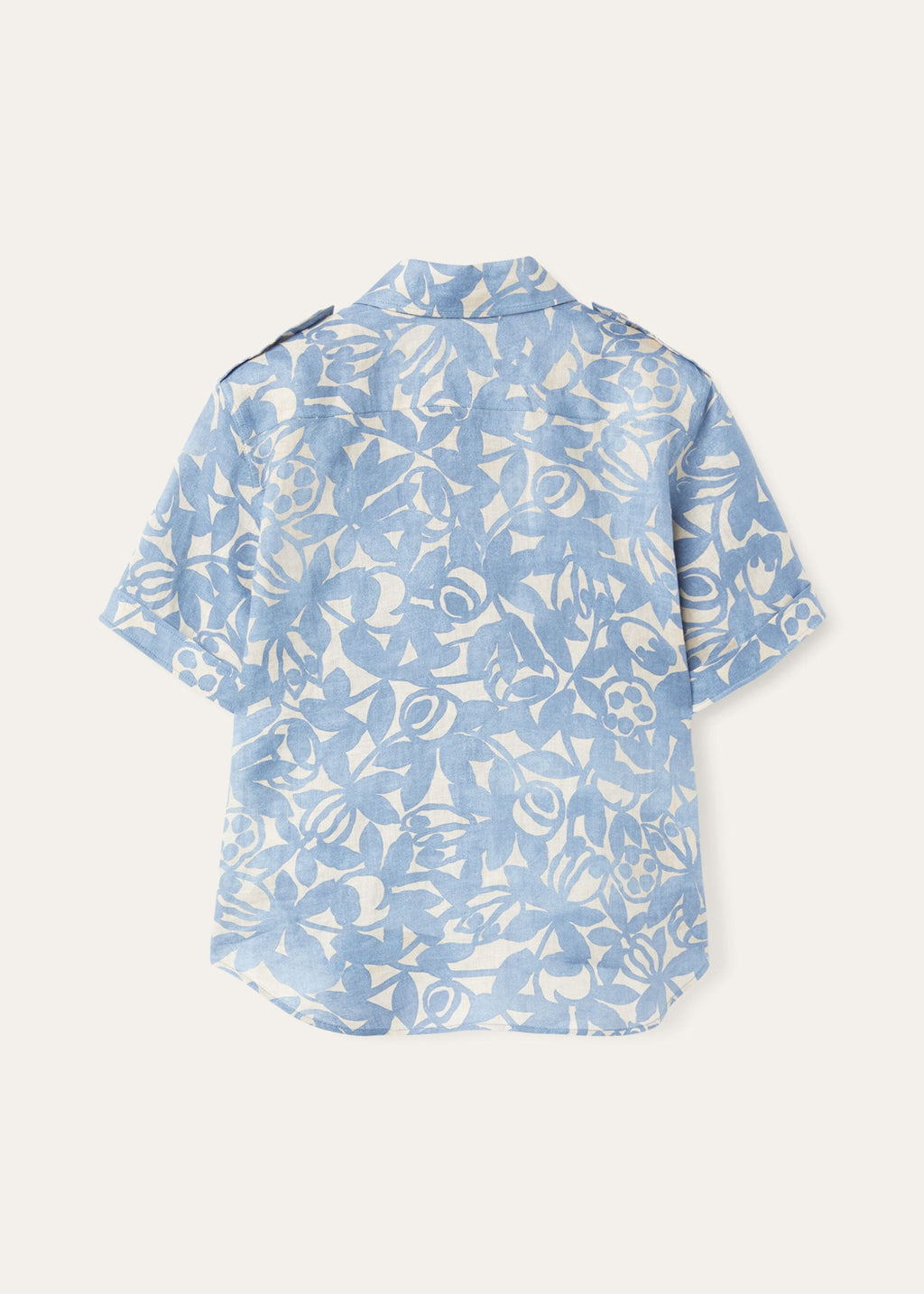 Annalisa Shirt - BEAU BLUE+CREAMED HONEY