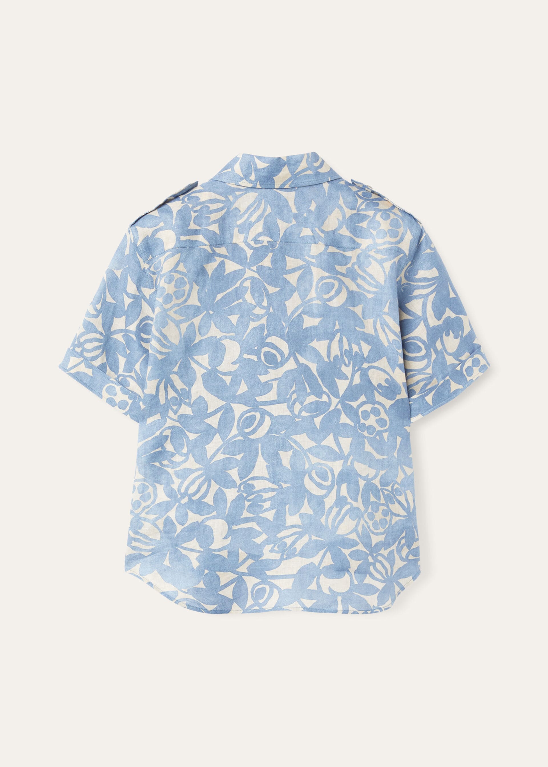 Annalisa Shirt - BEAU BLUE+CREAMED HONEY