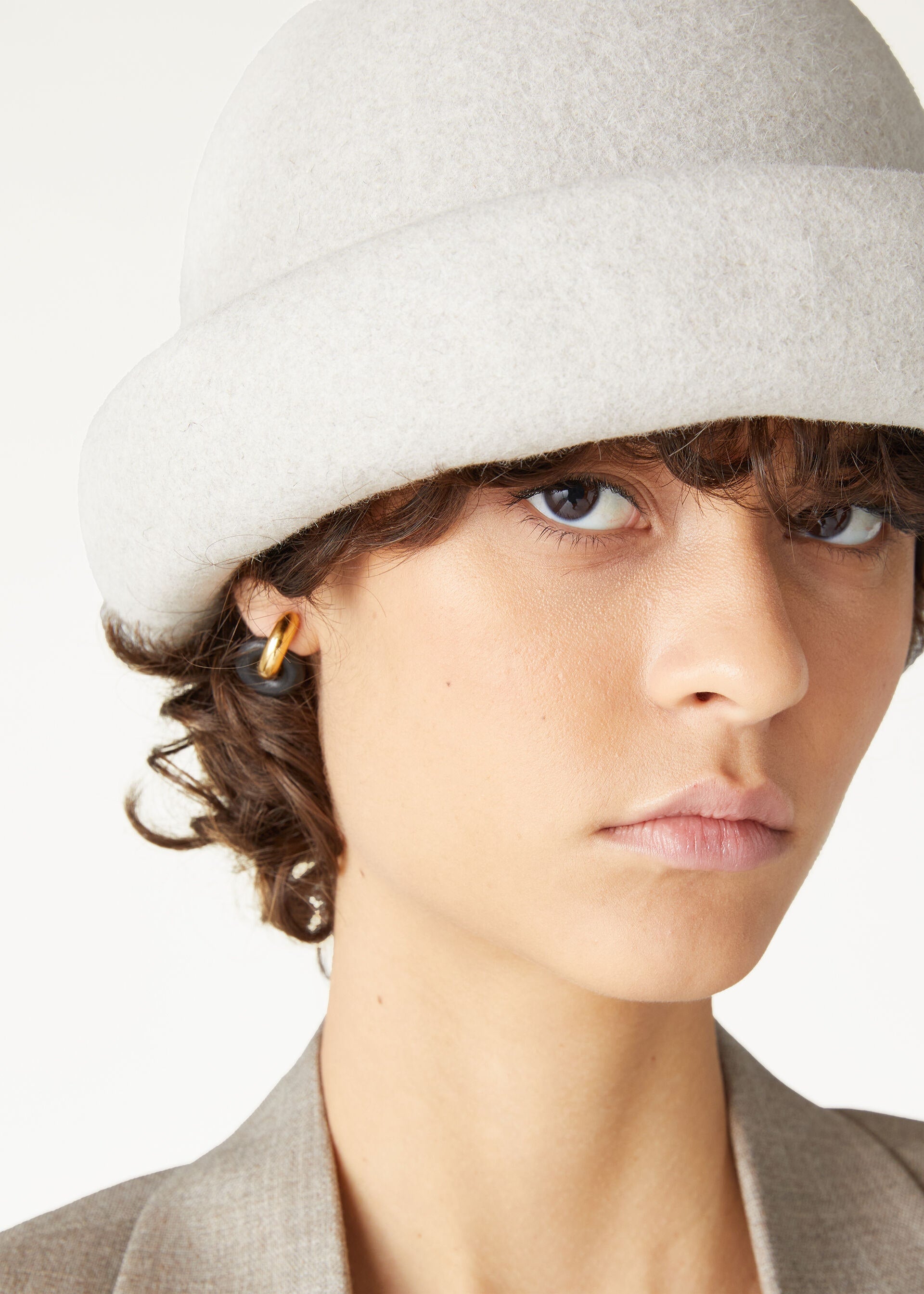 Duo Double Hoop Earrings - Black/Jewel Sun Gold