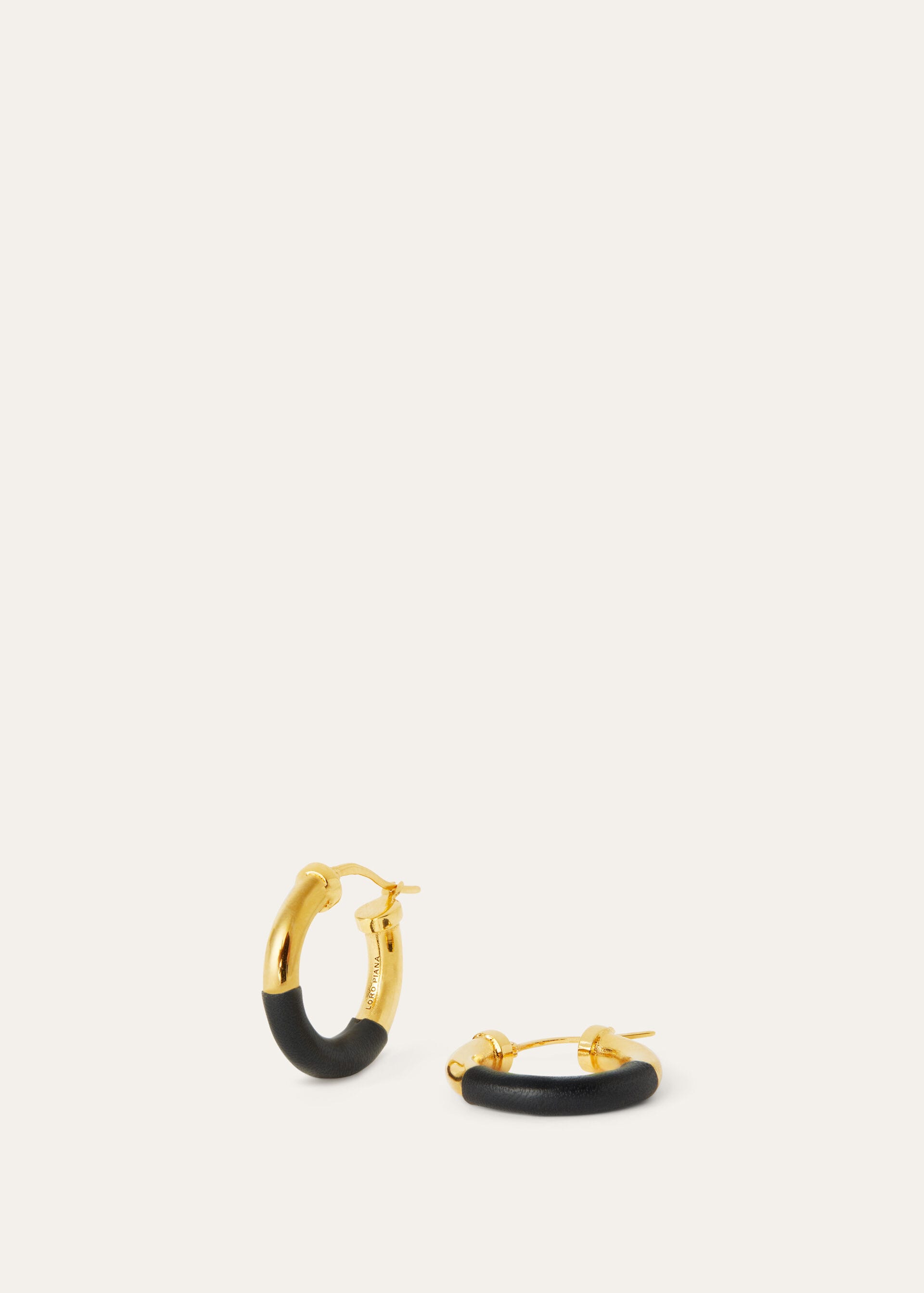Duo Hoop Earrings - Black/Jewel Sun Gold