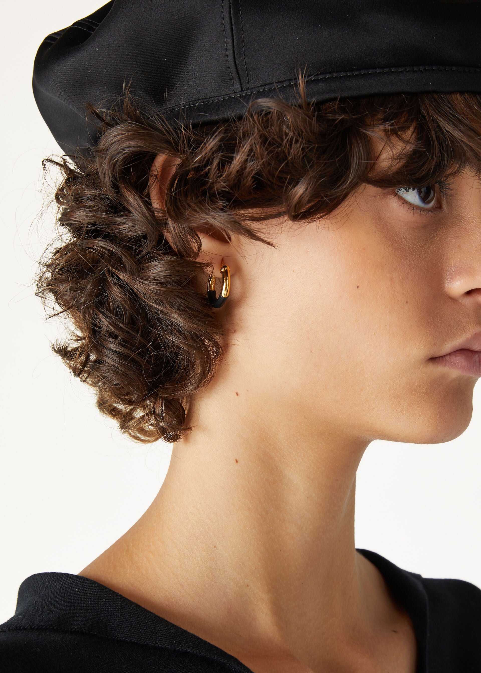 Duo Hoop Earrings - Black/Jewel Sun Gold