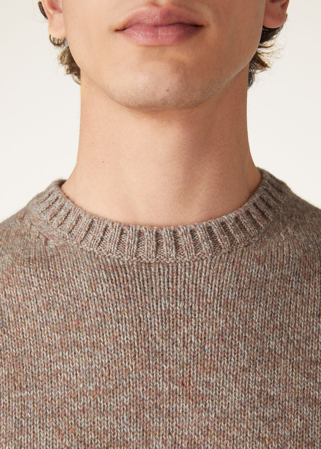 Loro Crewneck - GRAIN BROWN-RED SAND-PURE DUNES