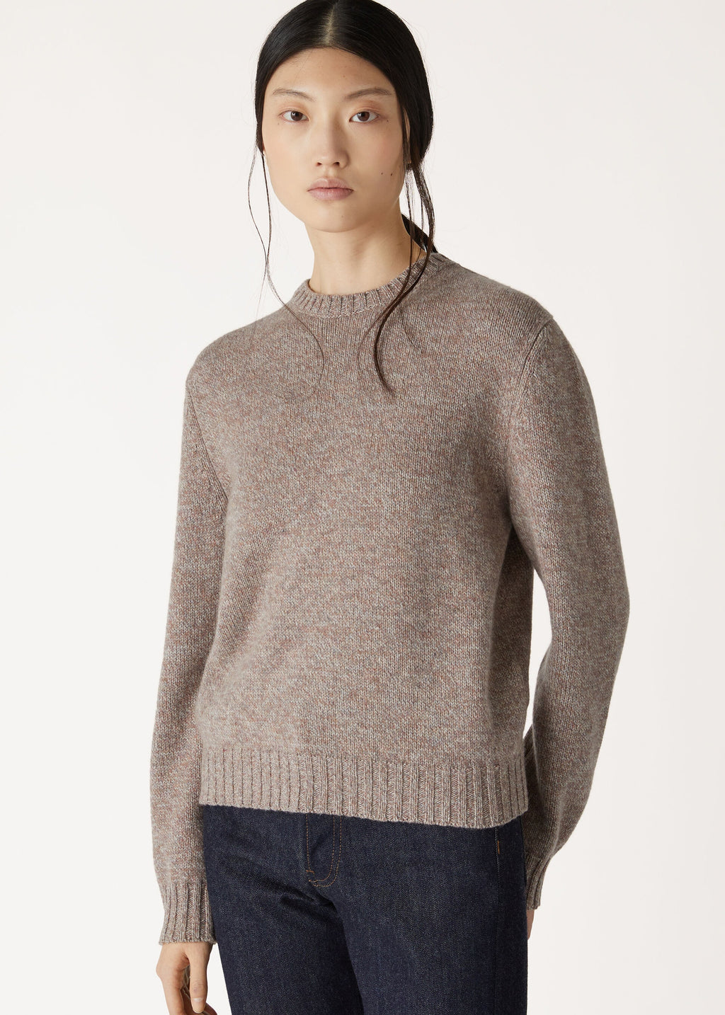 Loro Crewneck - GRAIN BROWN-RED SAND-PURE DUNES