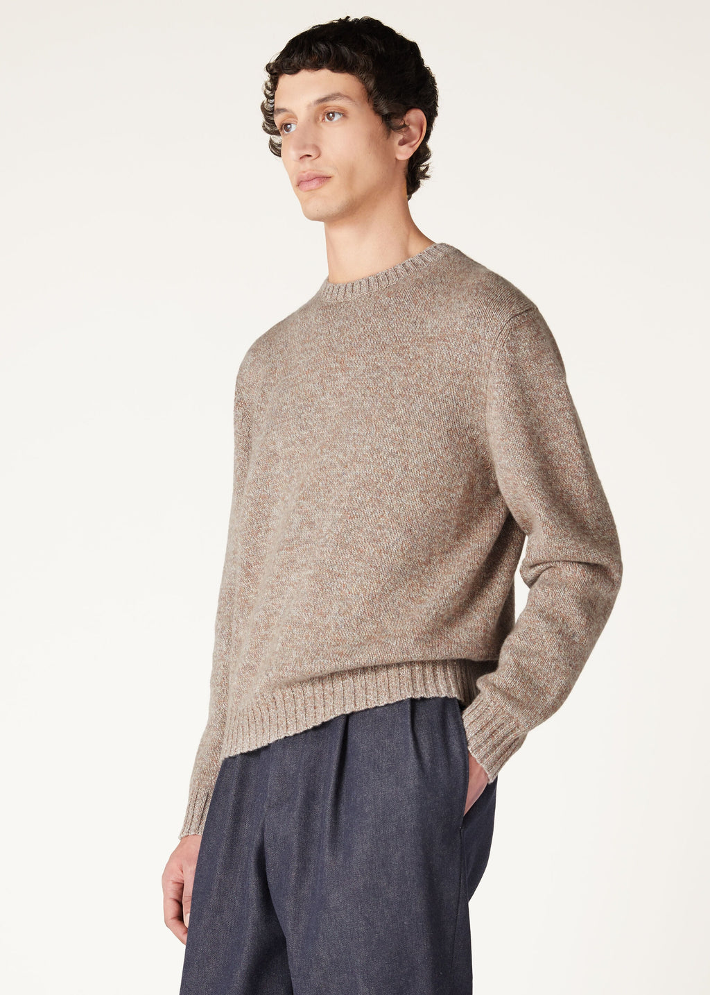 Loro Crewneck - GRAIN BROWN-RED SAND-PURE DUNES