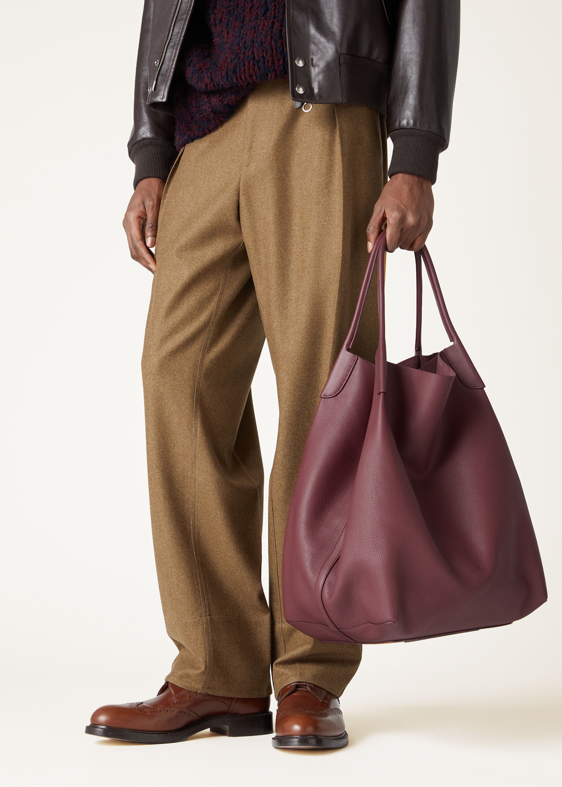 Extra Large Bale Hobo bag - Azuki Beans/Onyx