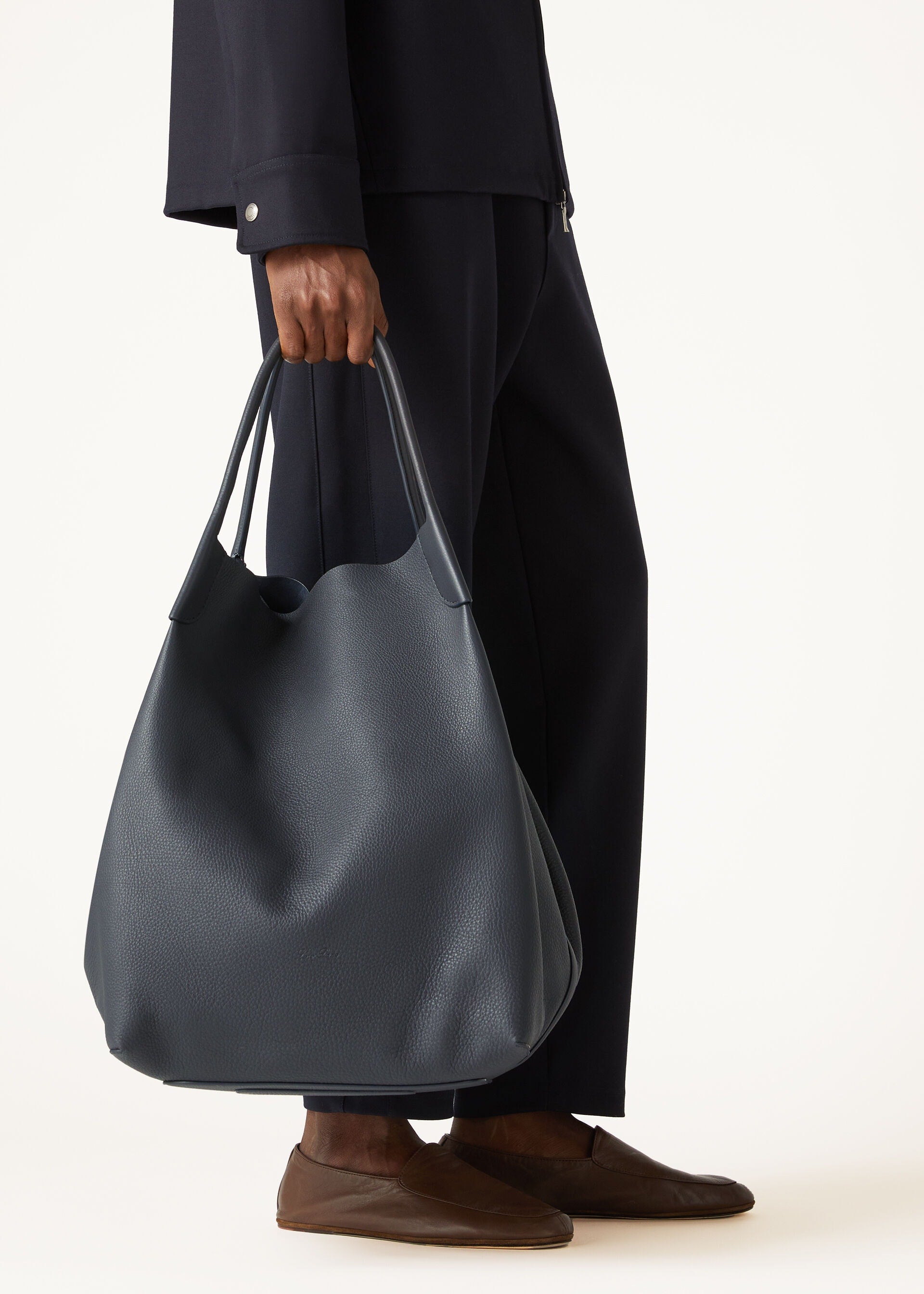 Extra Large Bale Hobo bag - Blue Navy/Onyx