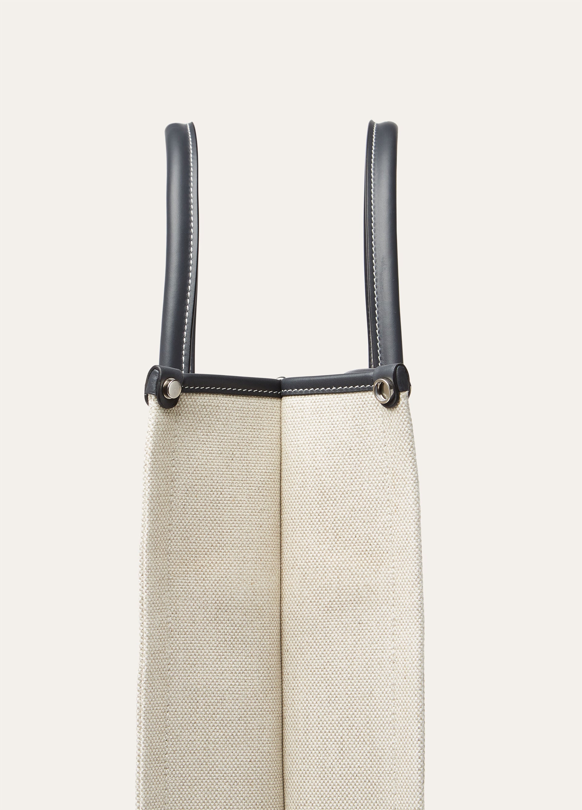 Large Beam tote - Natural-Stonehenge/Antique Silver