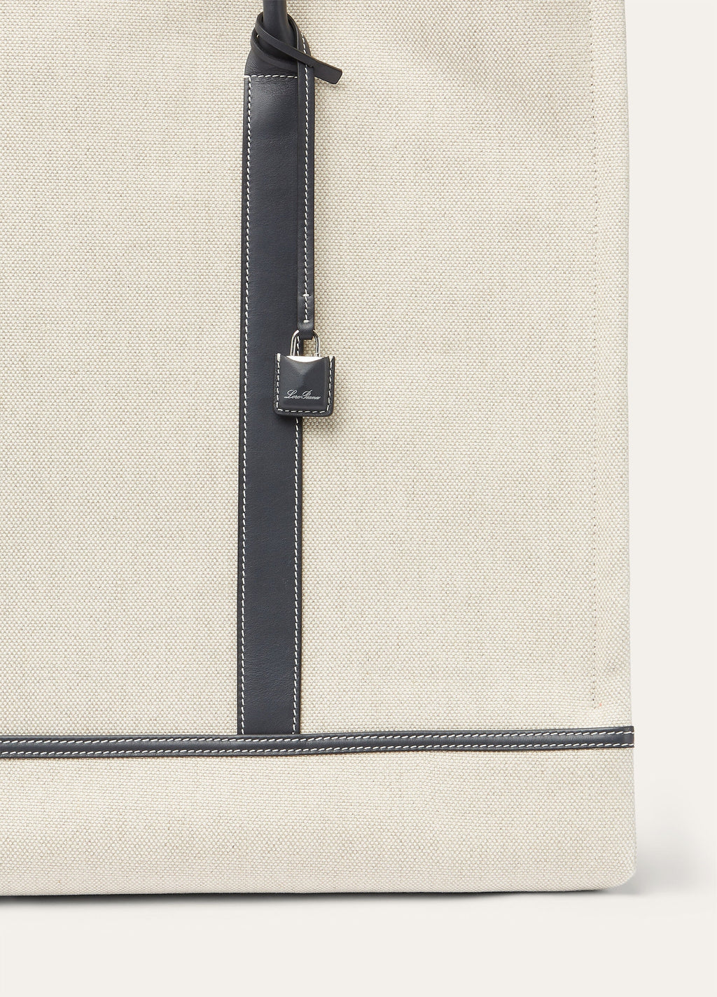 Large Beam tote - Natural-Stonehenge/Antique Silver