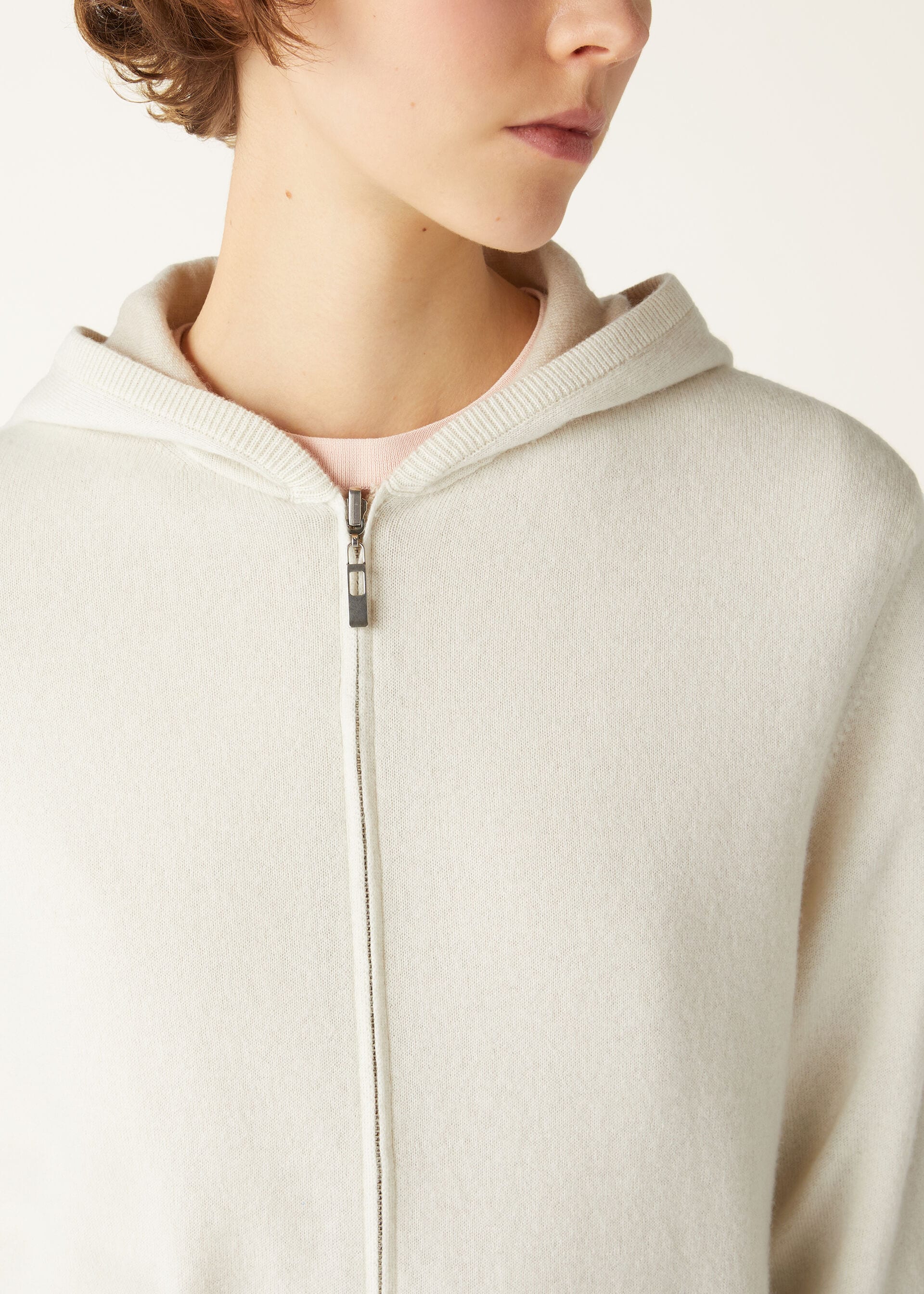 Duo Hooded Bomber Sweater - Natural Suitcase/Nougat