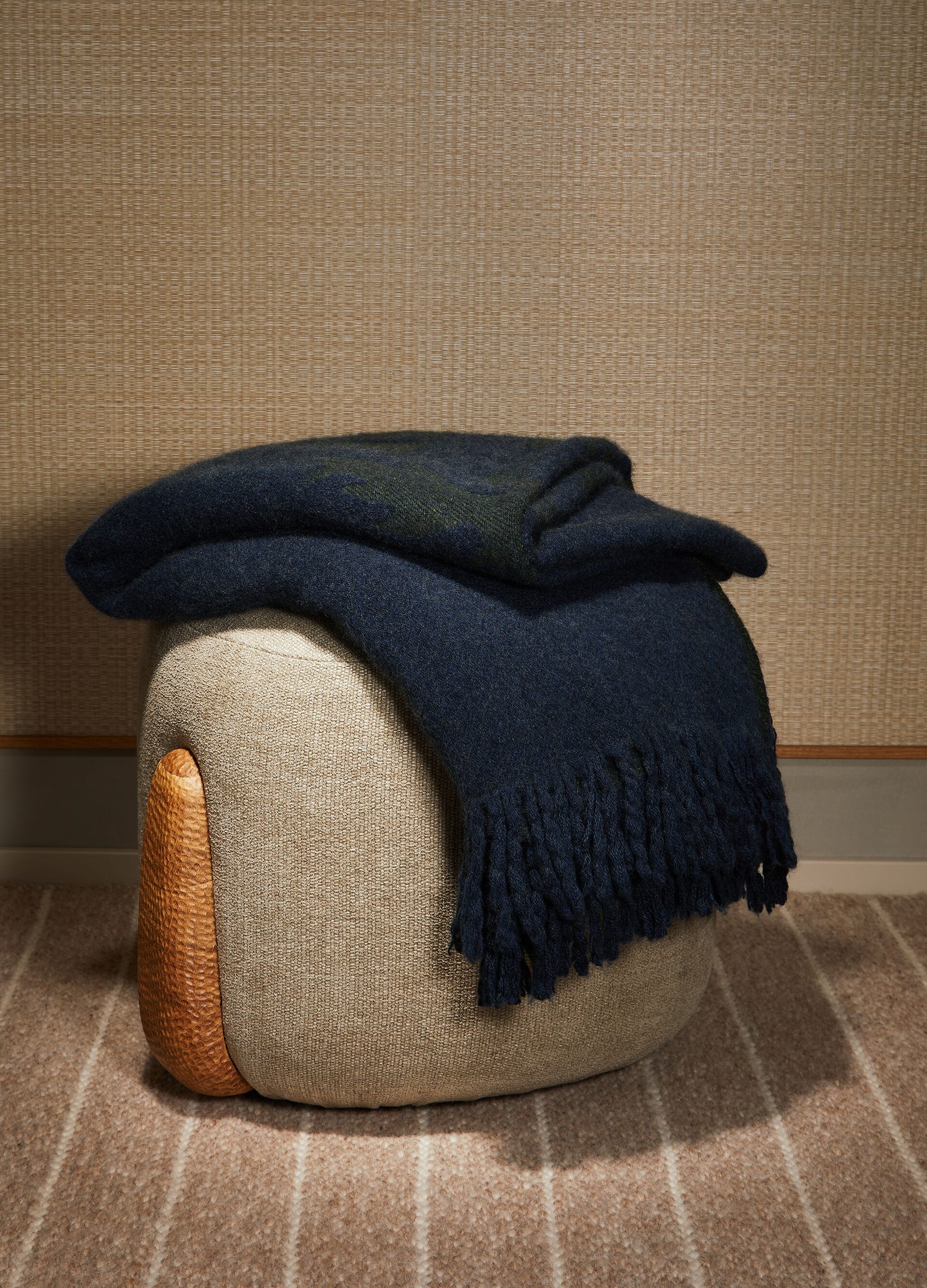 Loro Piana Donegal Plaid - OCEAN NAVY MEL/FOREST TWEED