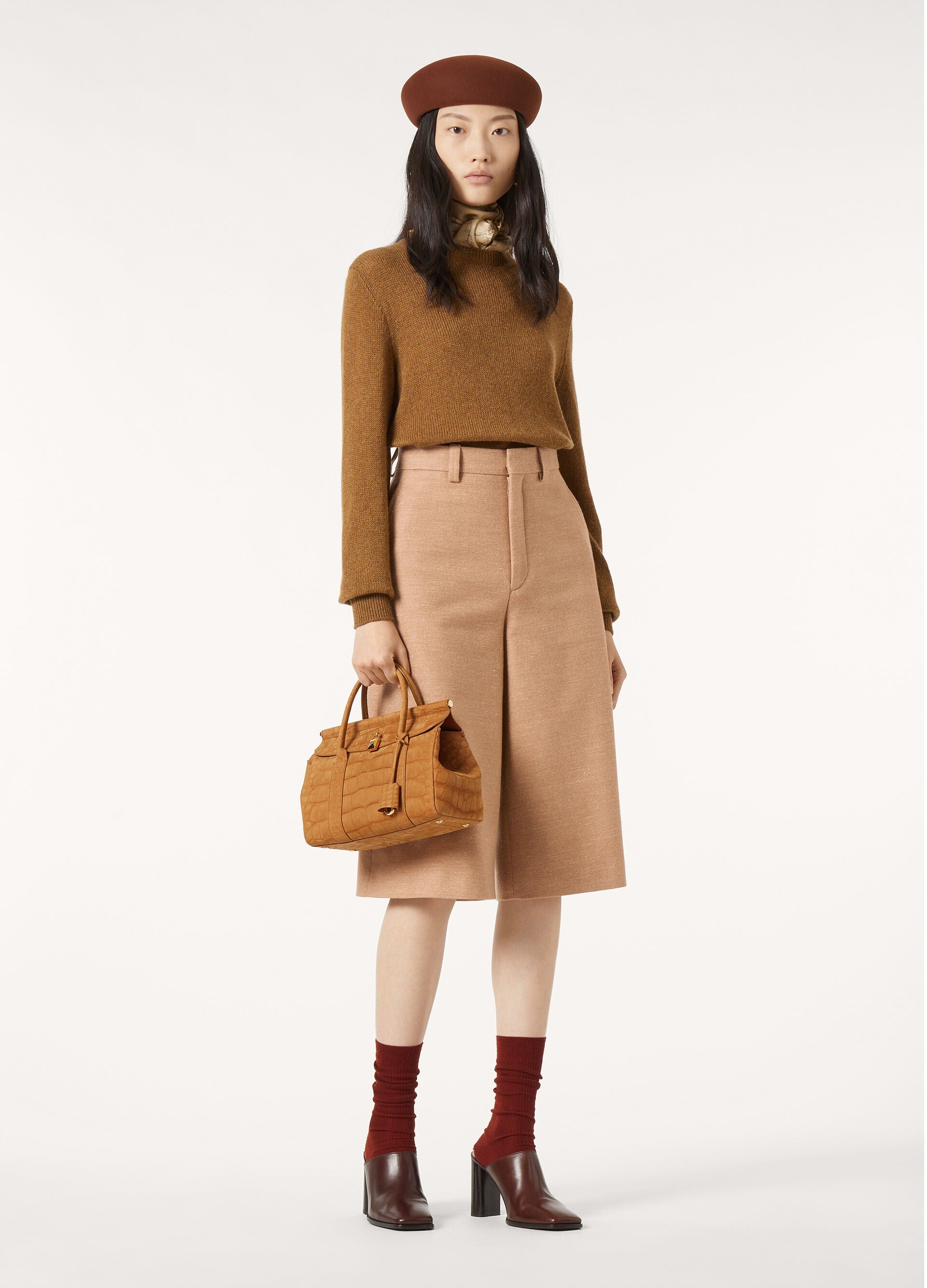 Fobello Crewneck - Camel Oasis Melange