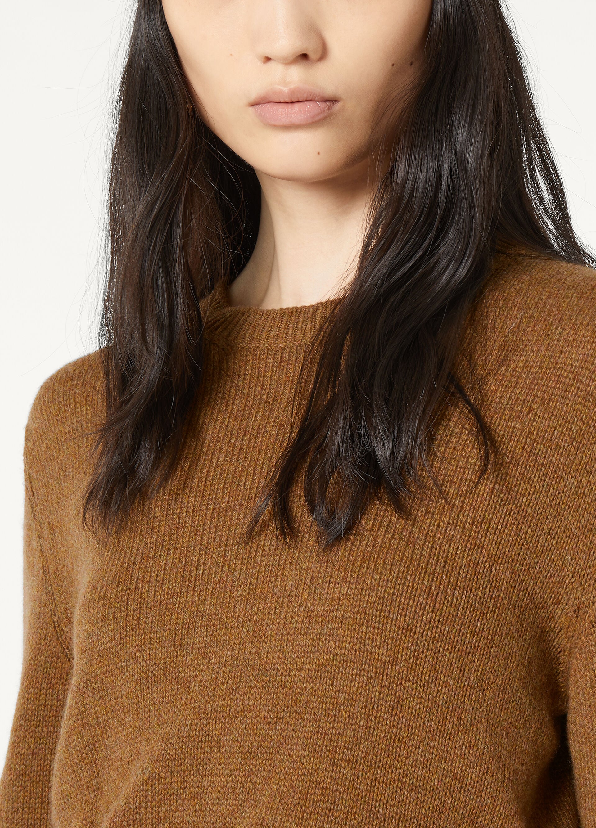Fobello Crewneck - Camel Oasis Melange