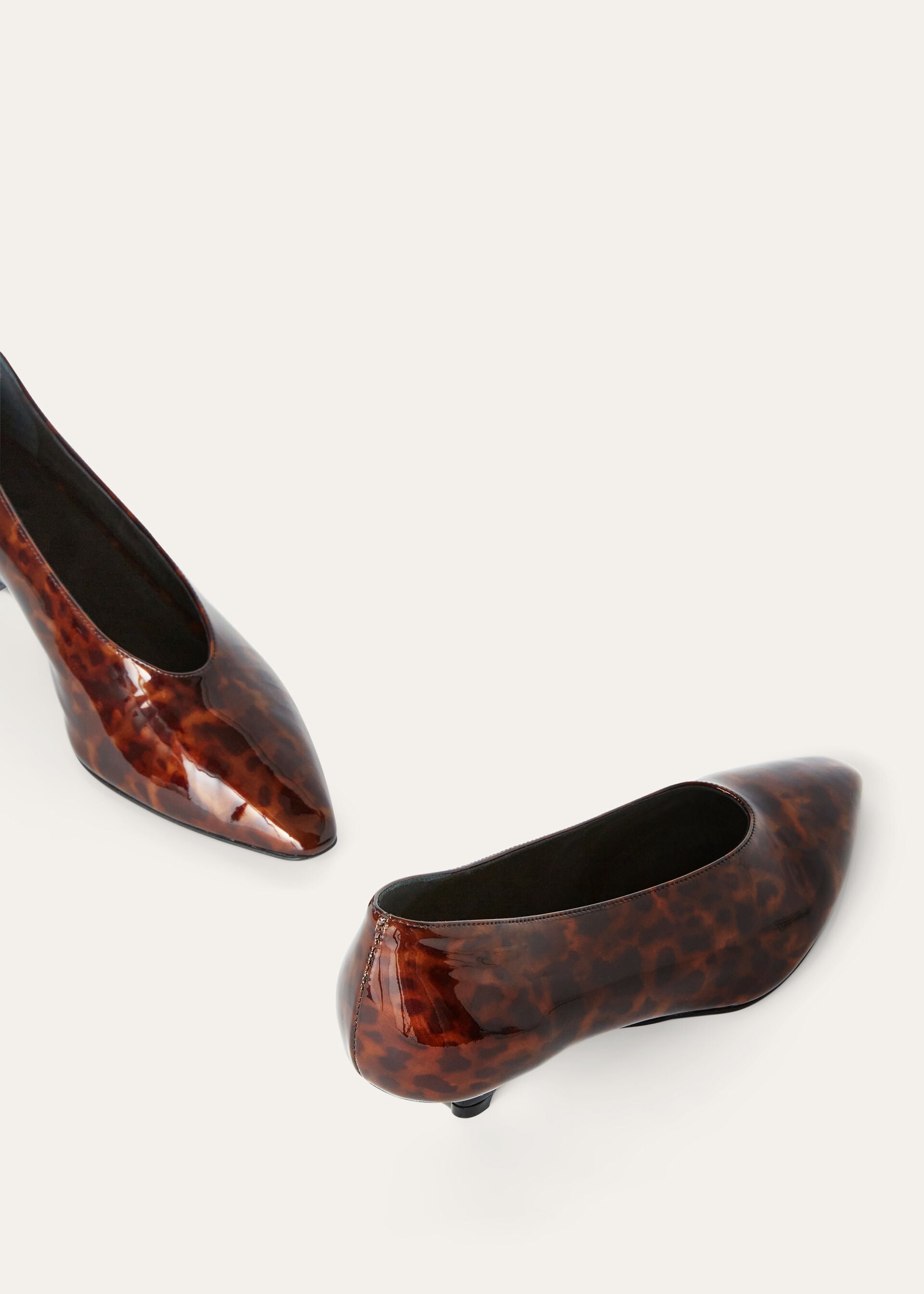 Rebecca Wedge Pump - Brown Patent Animalier