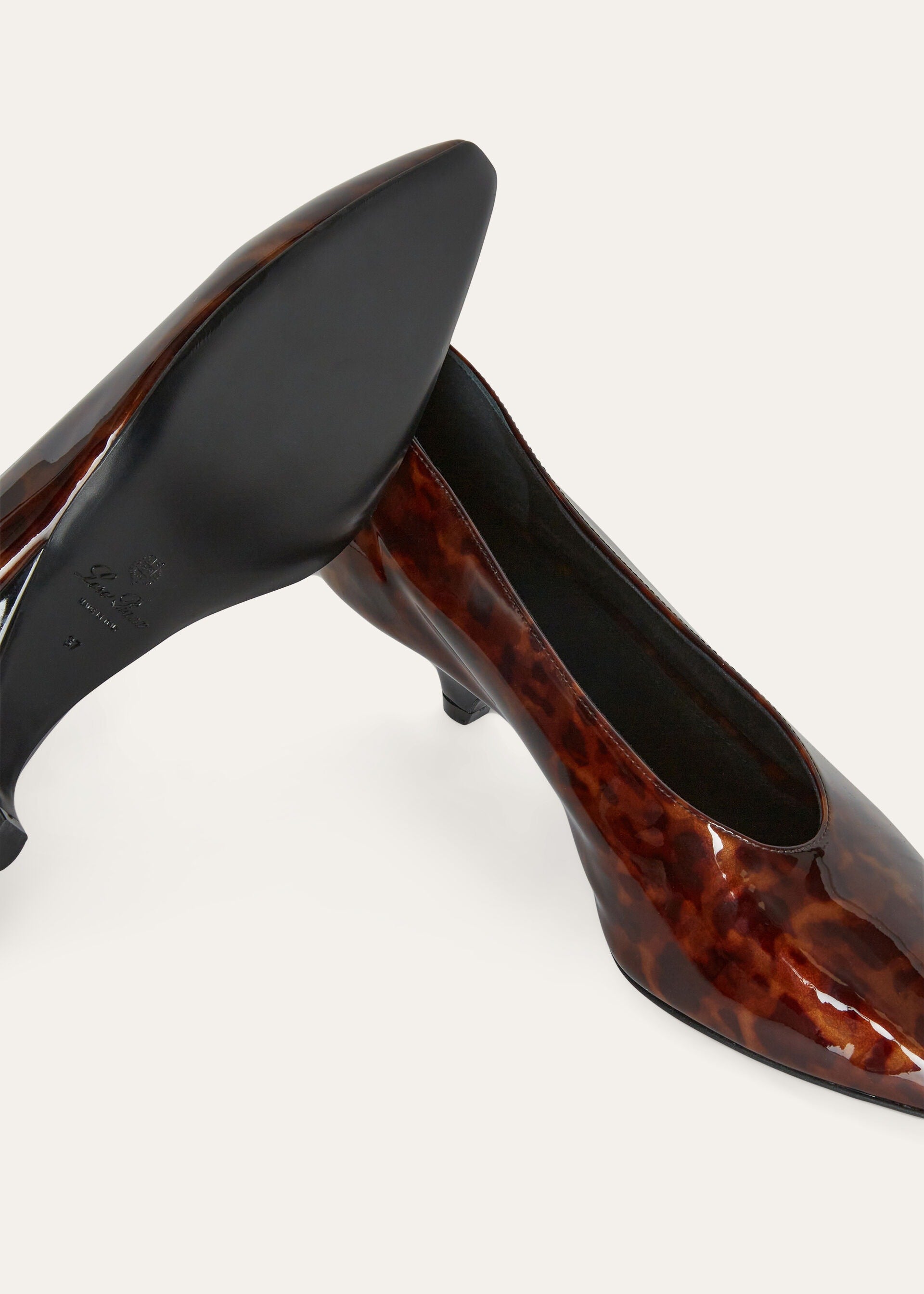Rebecca Wedge Pump - Brown Patent Animalier