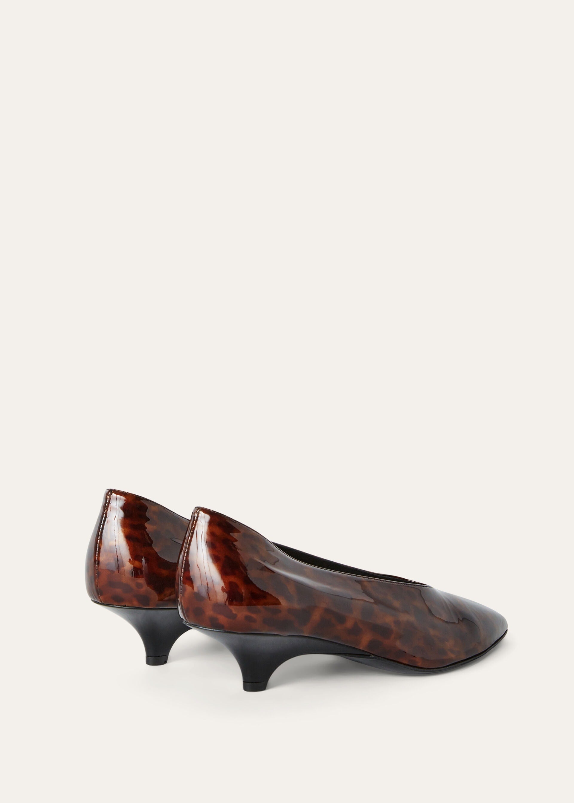 Rebecca Wedge Pump - Brown Patent Animalier