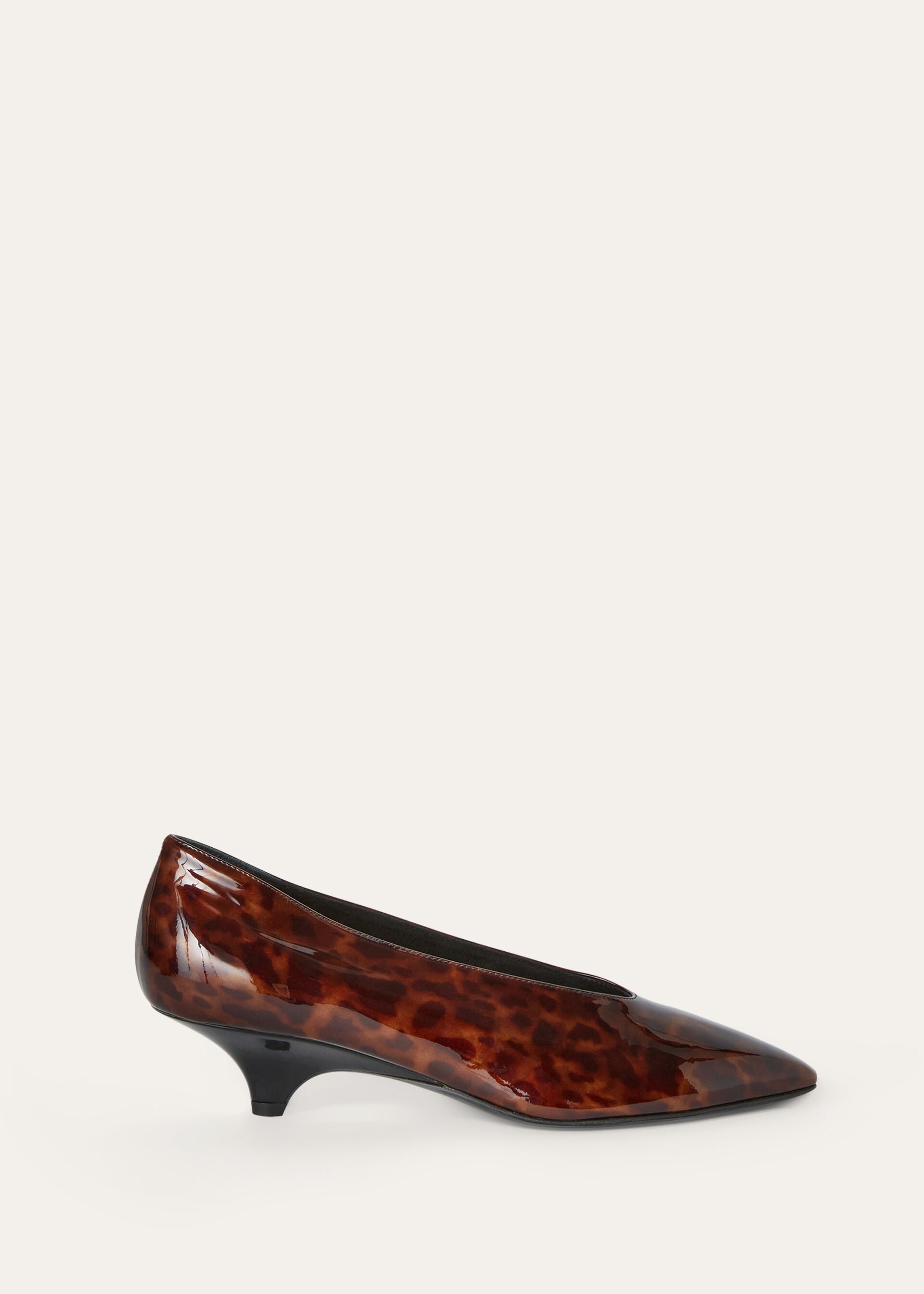 Rebecca Wedge Pump - Brown Patent Animalier