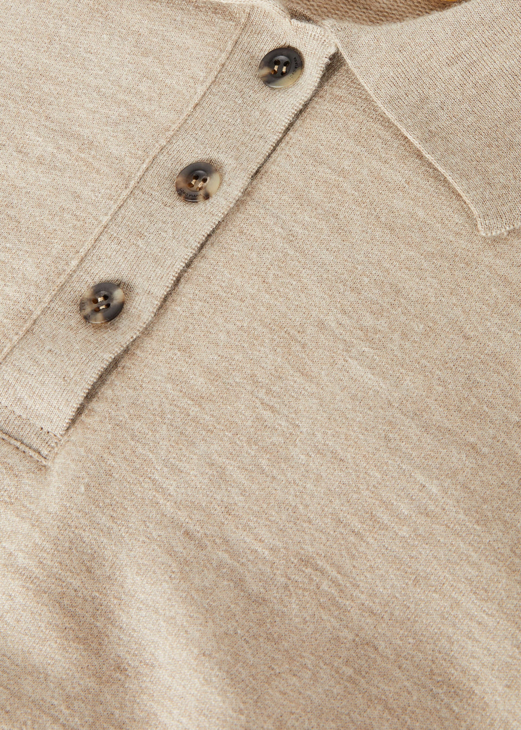 Cocooning Polo Sweatshirt - Demy Brown Natural
