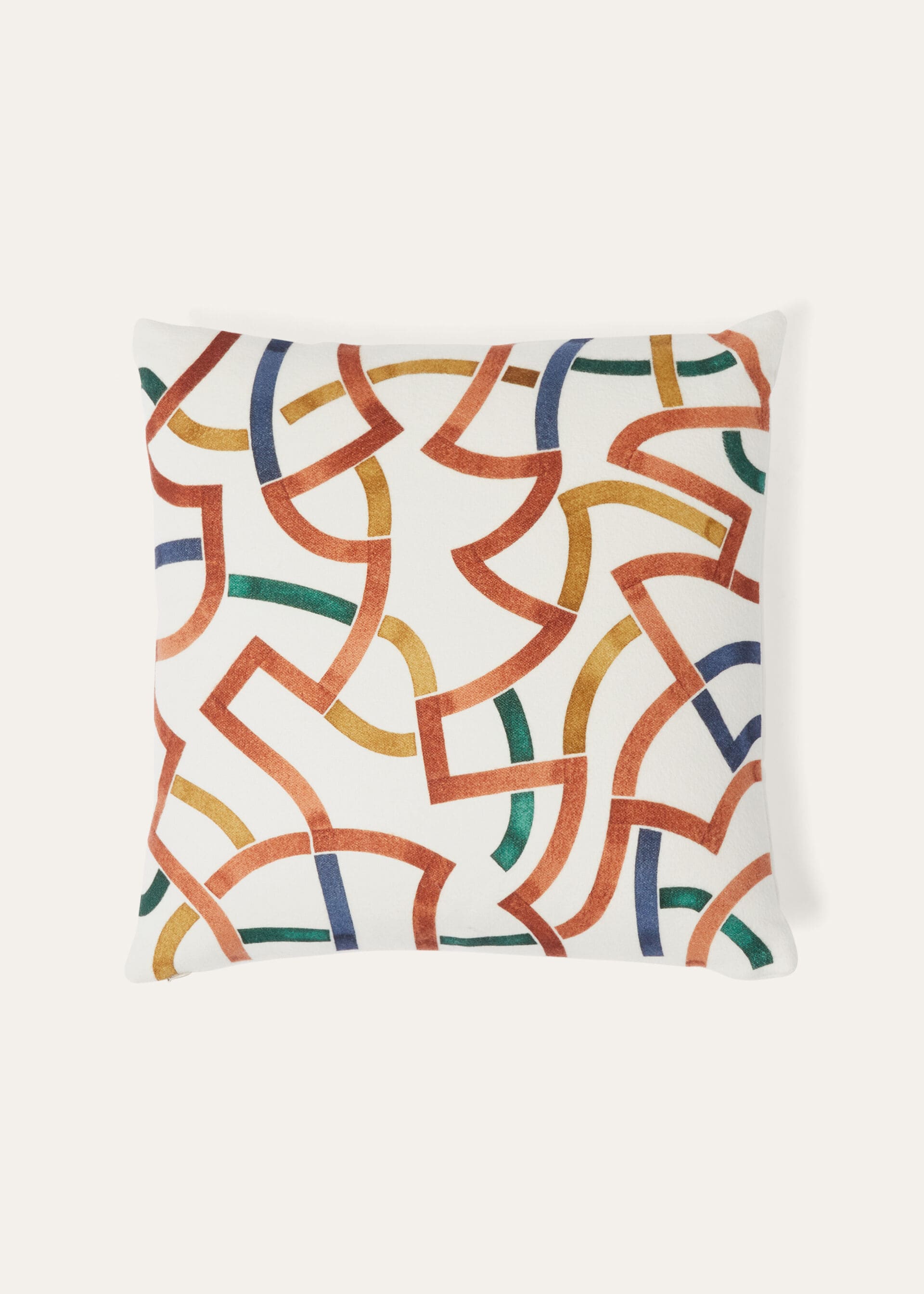 Broken Line Pillow - EMERALD GREEN/MATCHA/BLU NAVY/BRICK